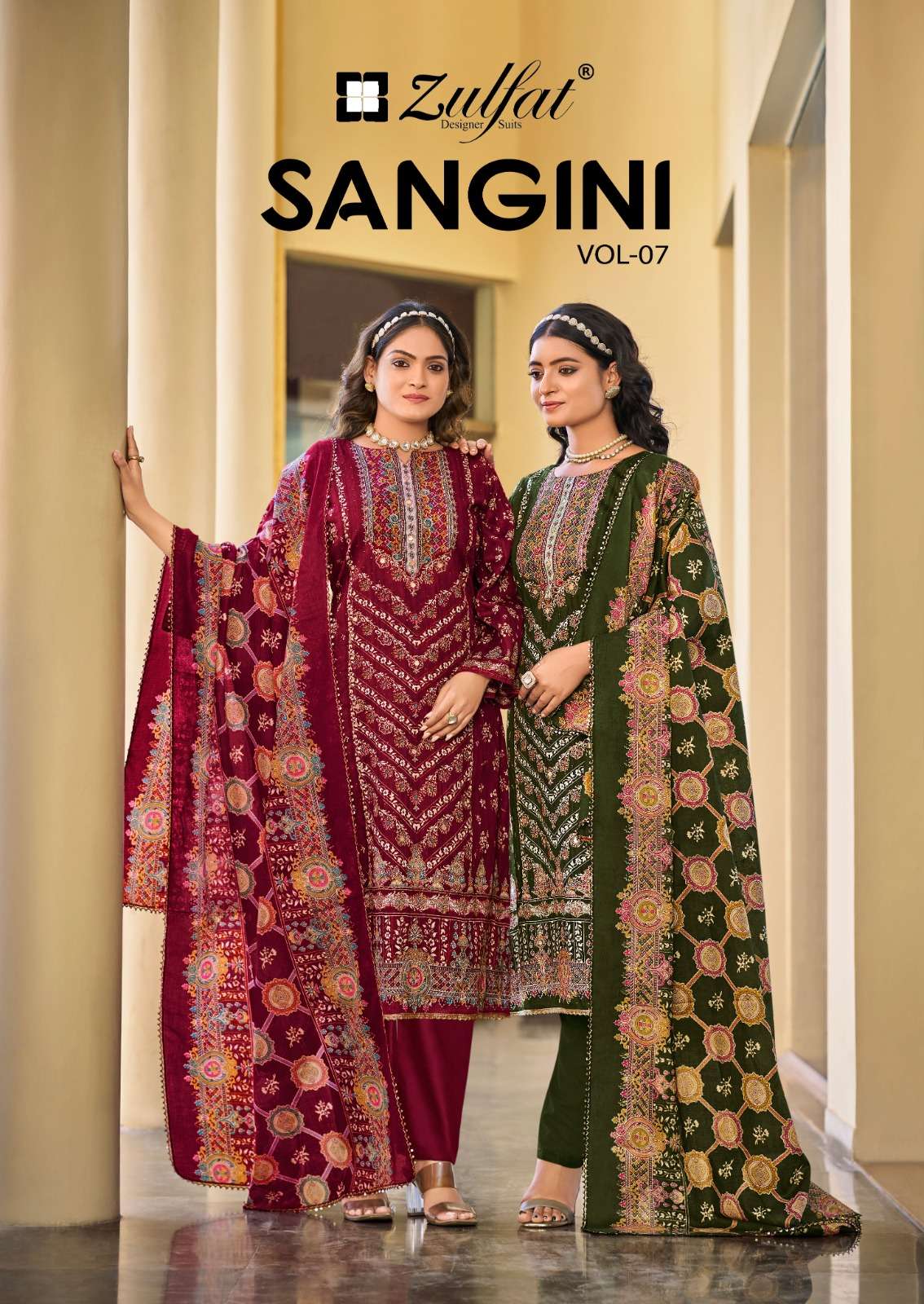 ZULFAT DESIGNER SUITS SANGINI VOL 7