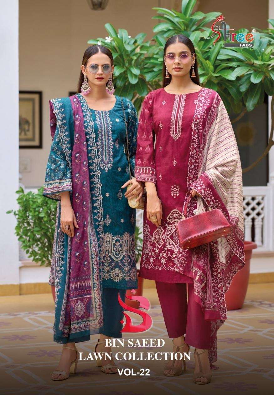 SHREE FABS BIN SAEED LAWN COLLECTION VOL 22 