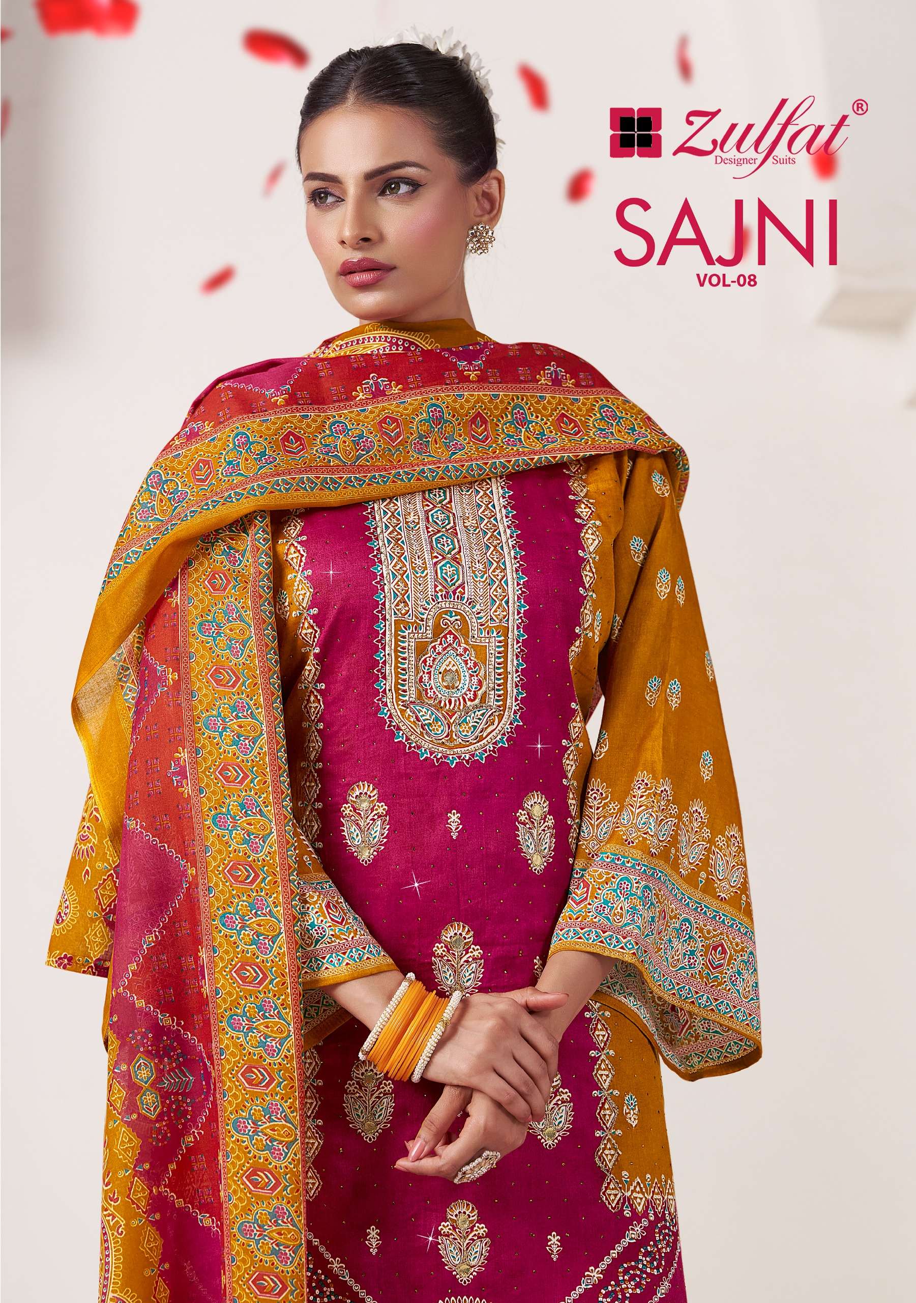 ZULFAT DESIGNER SUITS SAJNI VOL 8 