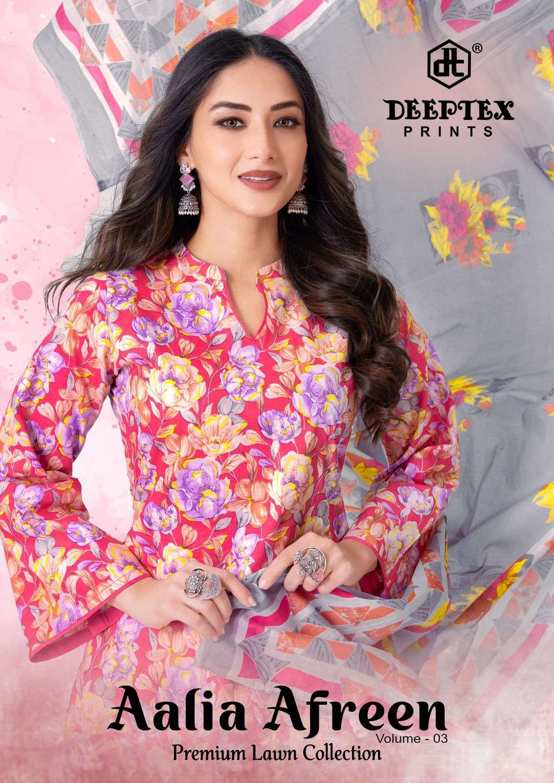 DEEPTEX PRINTS AALIA AFREEN VOL 3 LAWN COTTON DIGITAL PRINTS SUIT