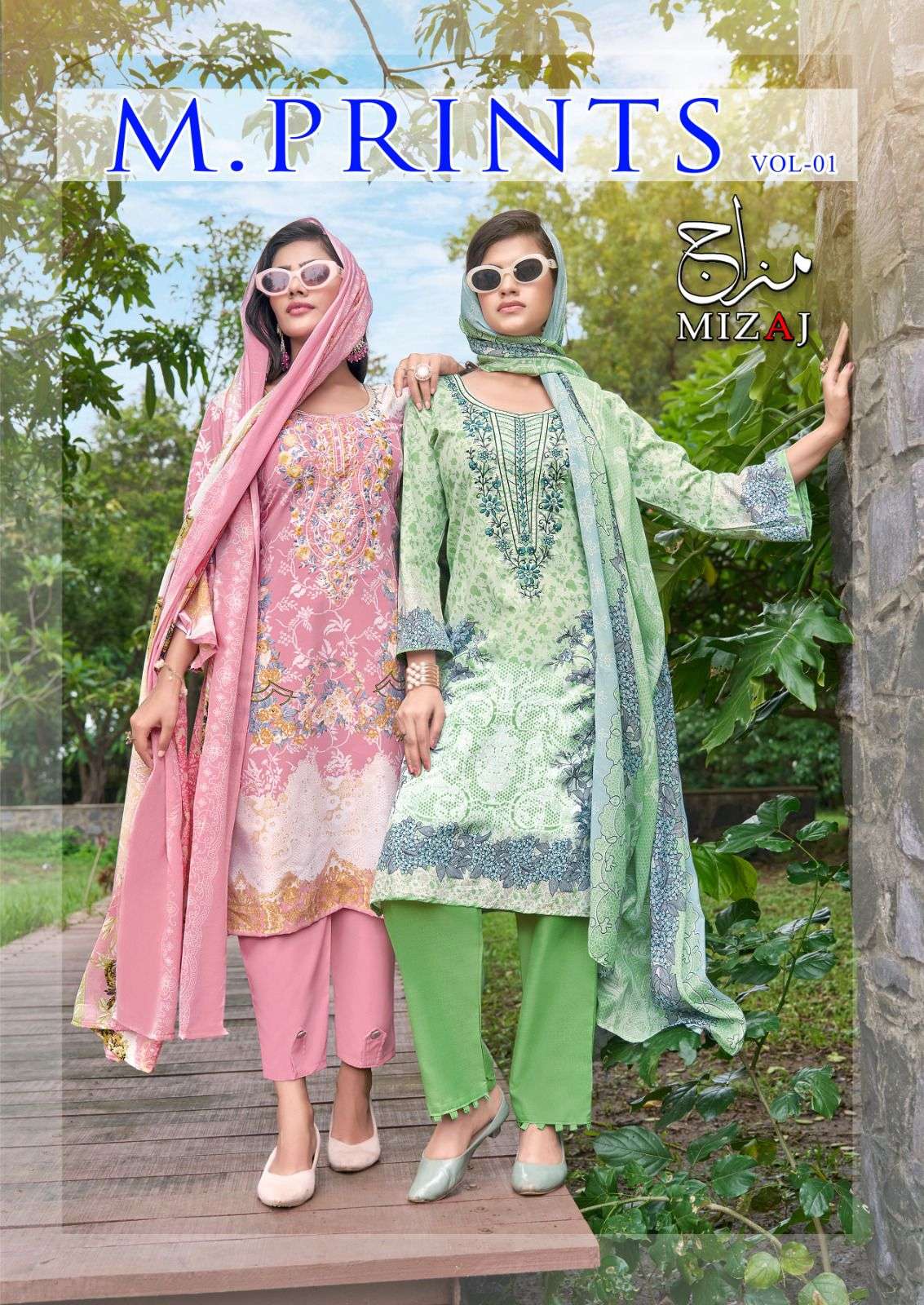 KEVAL FAB MIZAJ M PRINTS VOL 1 READY MADE COLLECTION 