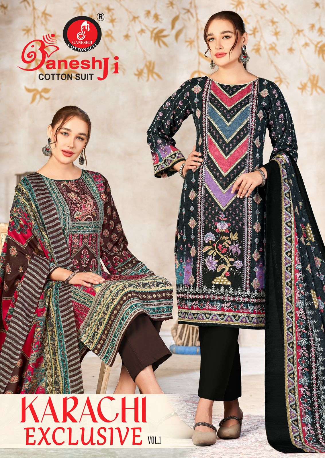 GANESHJI COTTON SUIT KARACHI EXCLUSIVE VOL 1