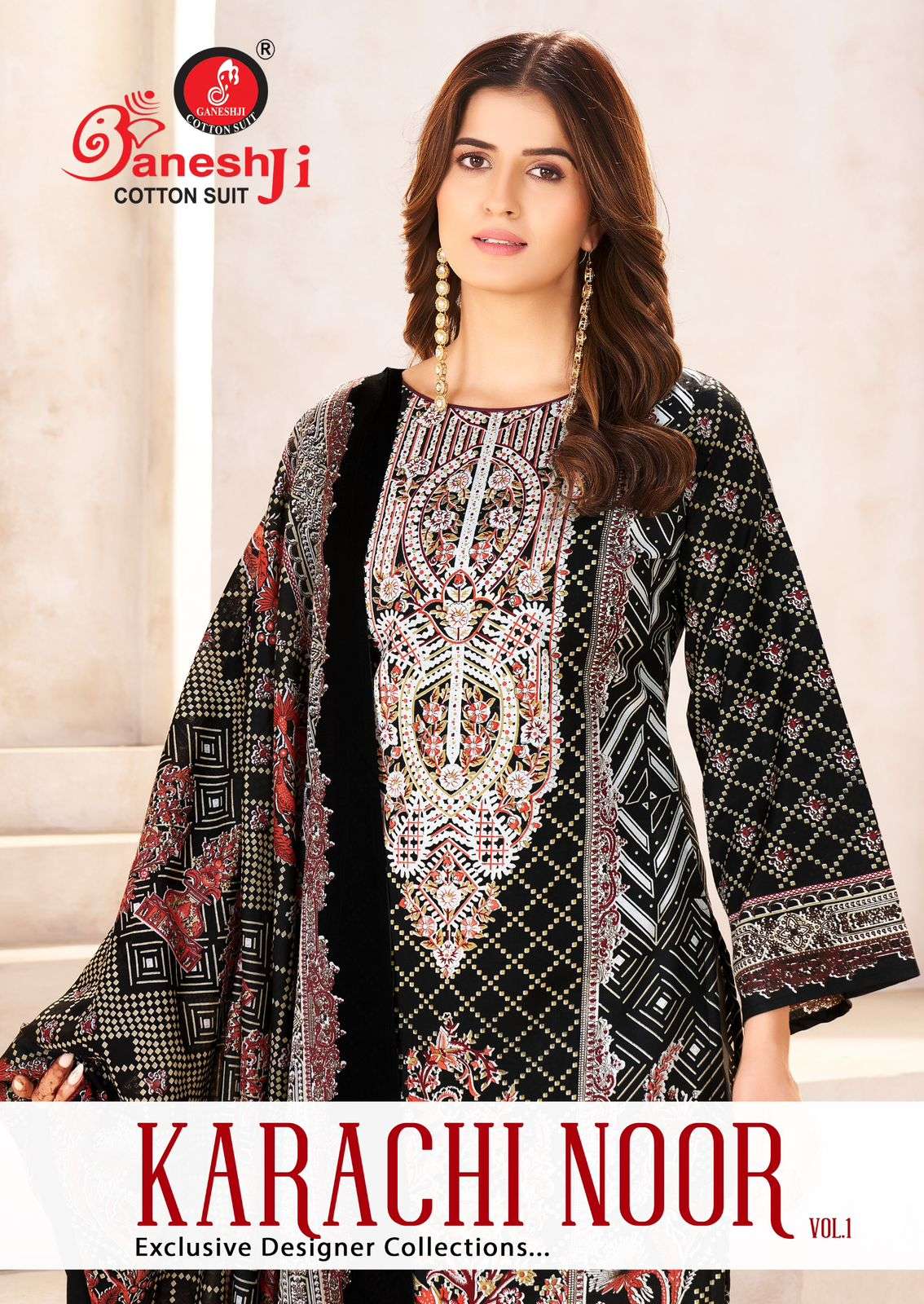 GANESHJI COTTON SUIT KARACHI NOOR VOL 1 