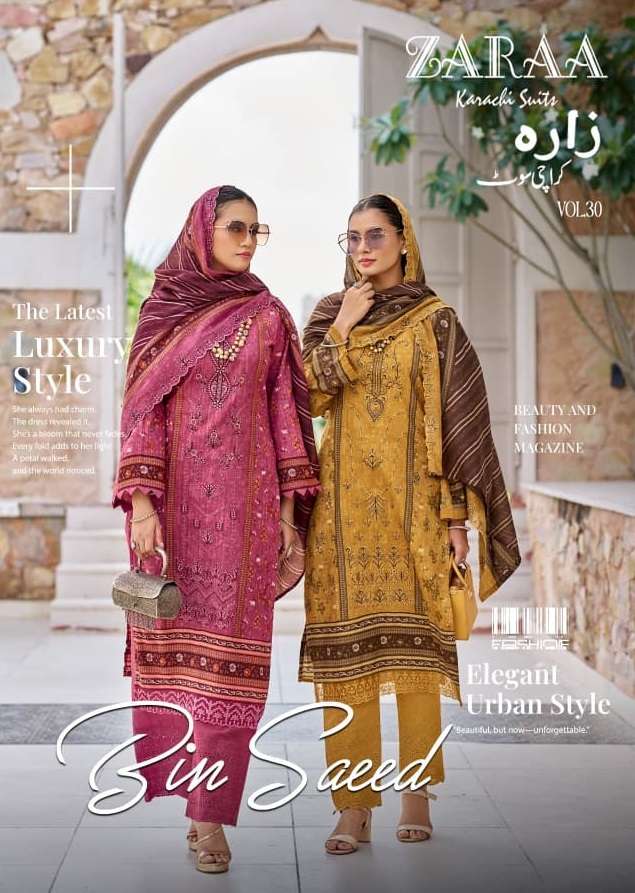 ZARAA KARACHI SUITS BIN SAEED VOL 29 