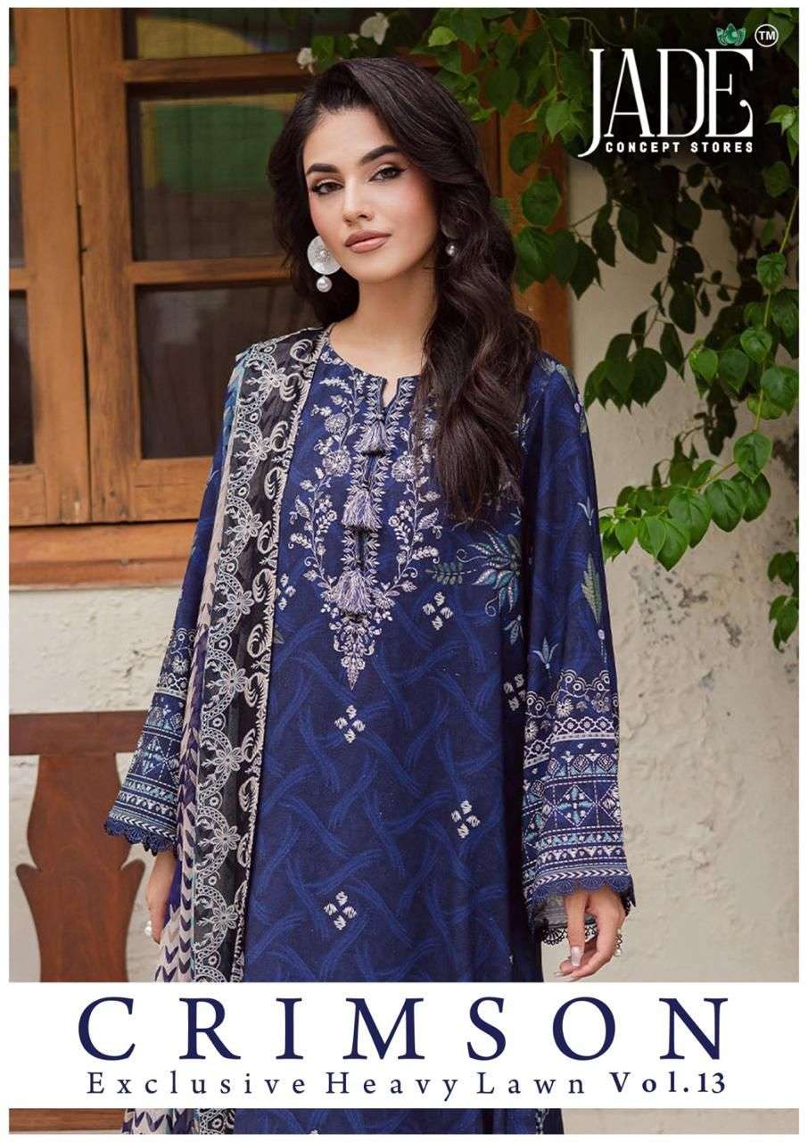 JADE CRIMSON EXCLUSIVE HEAVY LAWN COLLECTION VOL 13 NEW DESIGNS 