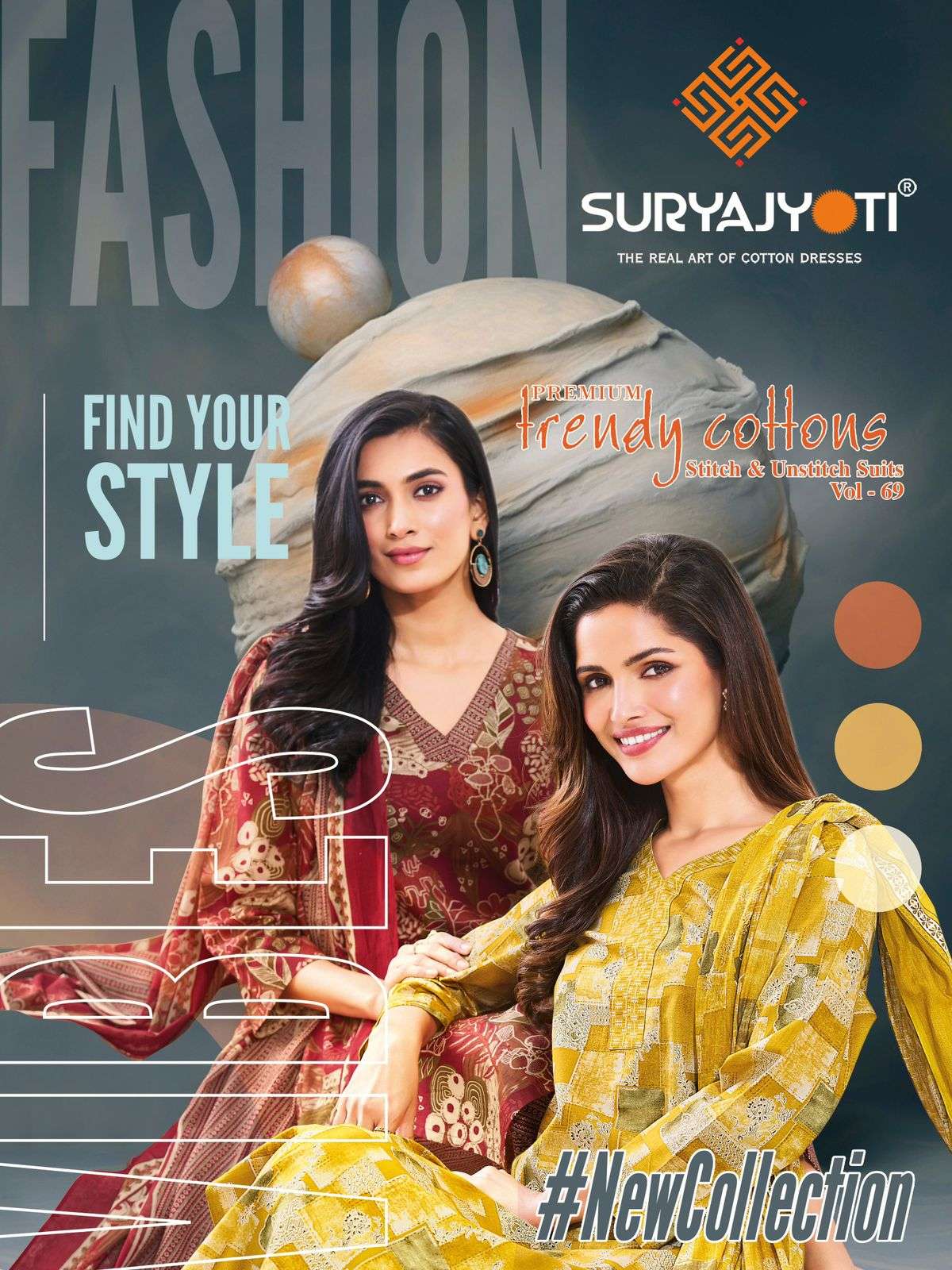 SURYAJYOTI TRENDY COTTON VOL 69 STITCHED COLLECTION 