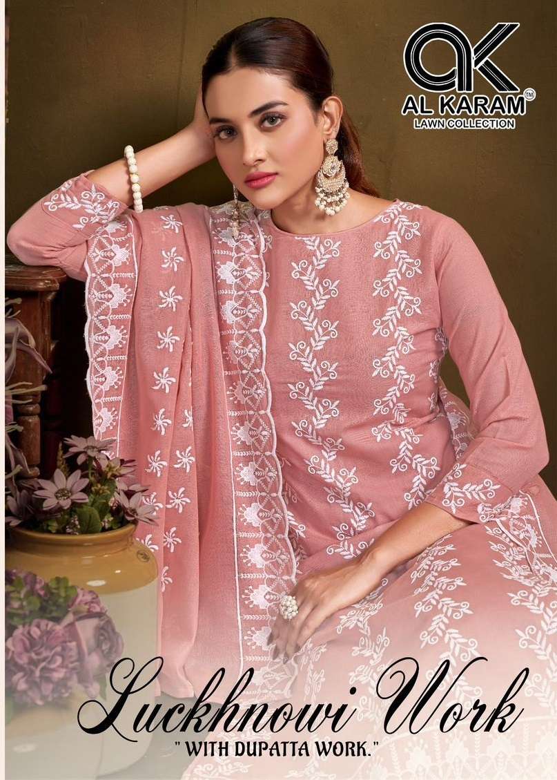 AL KARAM LUCKNOWI VOL 2 COTTON FANCY WORK SUIT