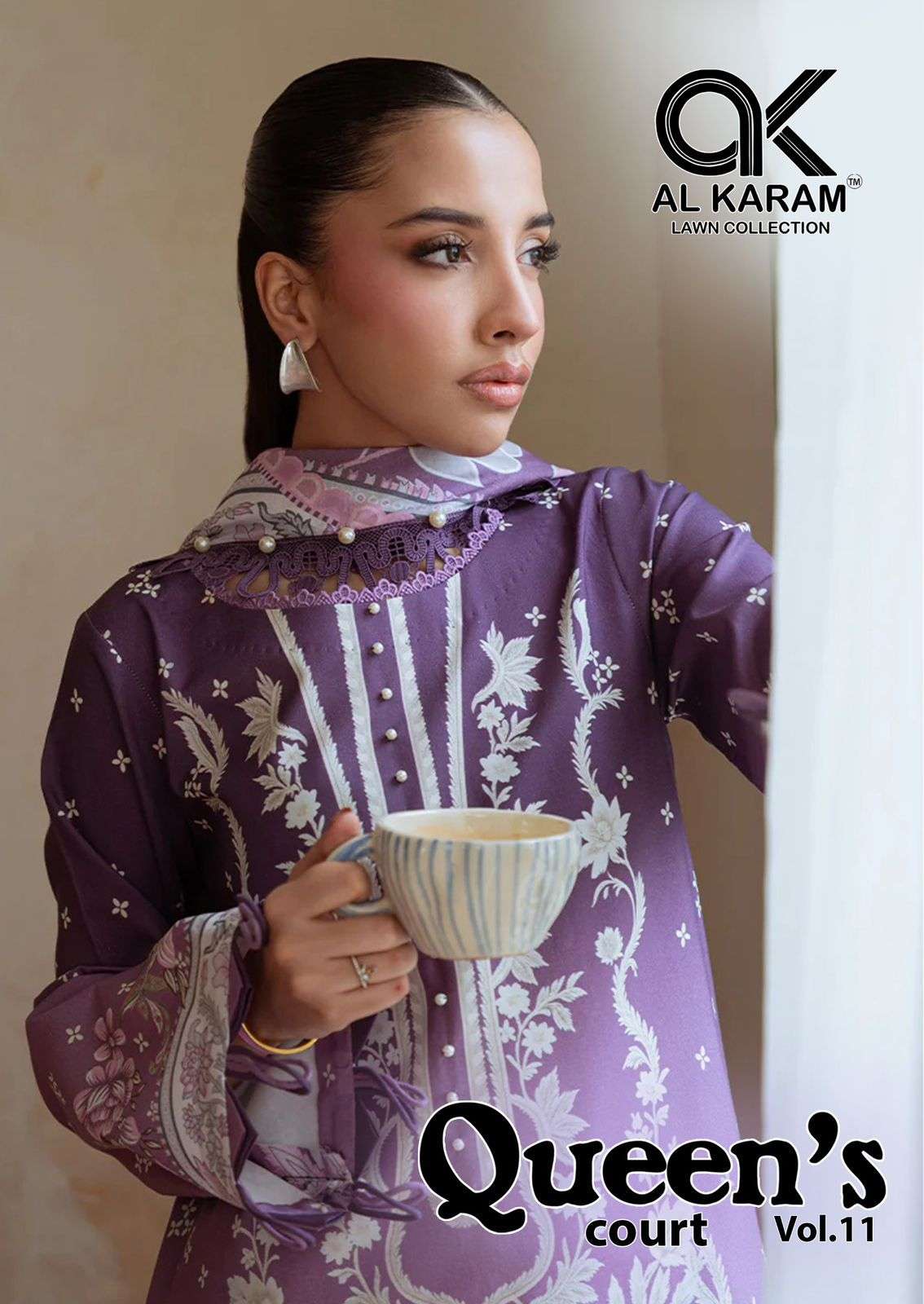 AL KARAM QUEENS COURT VOL 11 COTTON DIGITAL PRINTS UNSTITCH SALWAR KAMEEZ