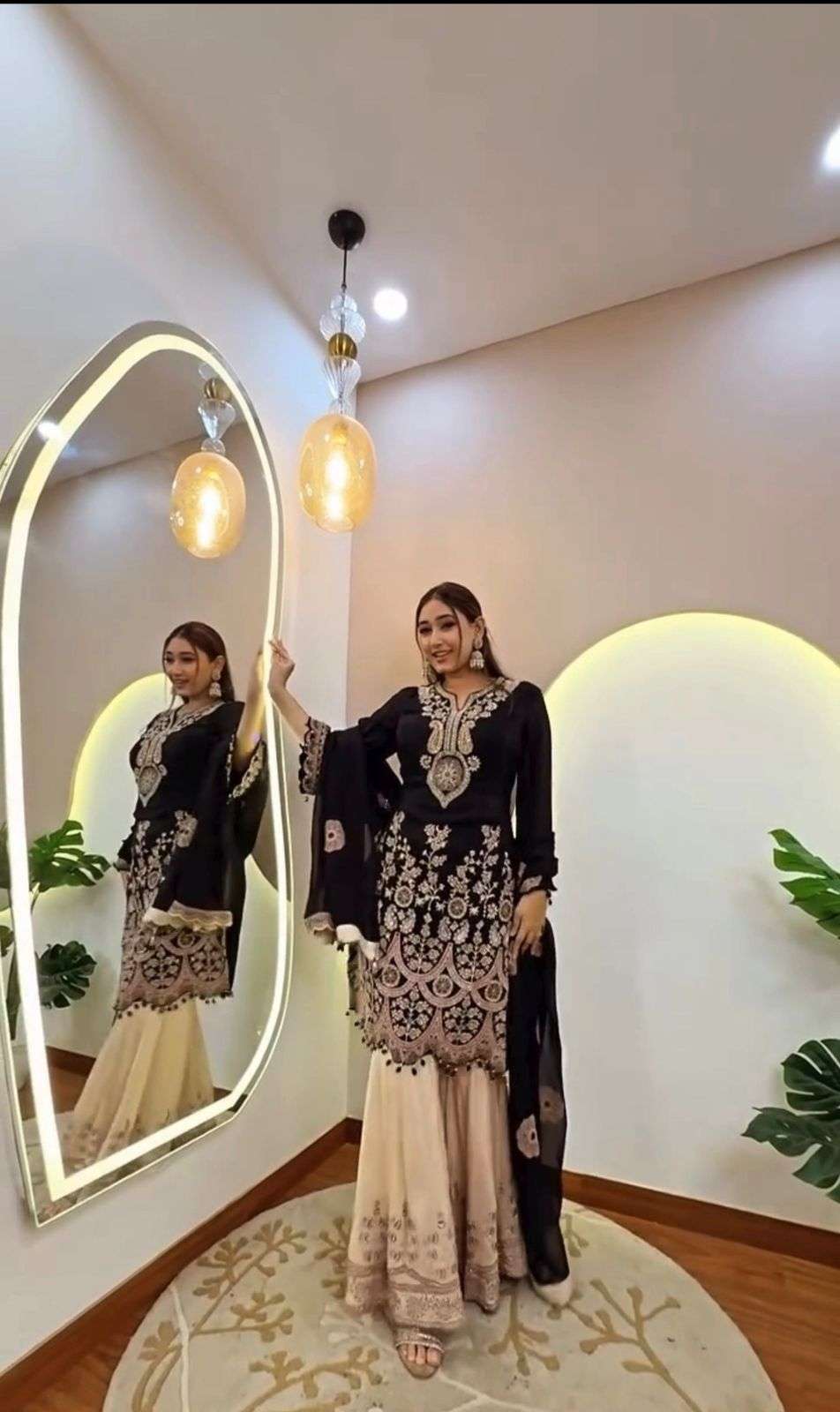 BE 409 HEAVY EMBROIDERY DESIGNER WEDDING WEAR LADIES SHARARA SUIT