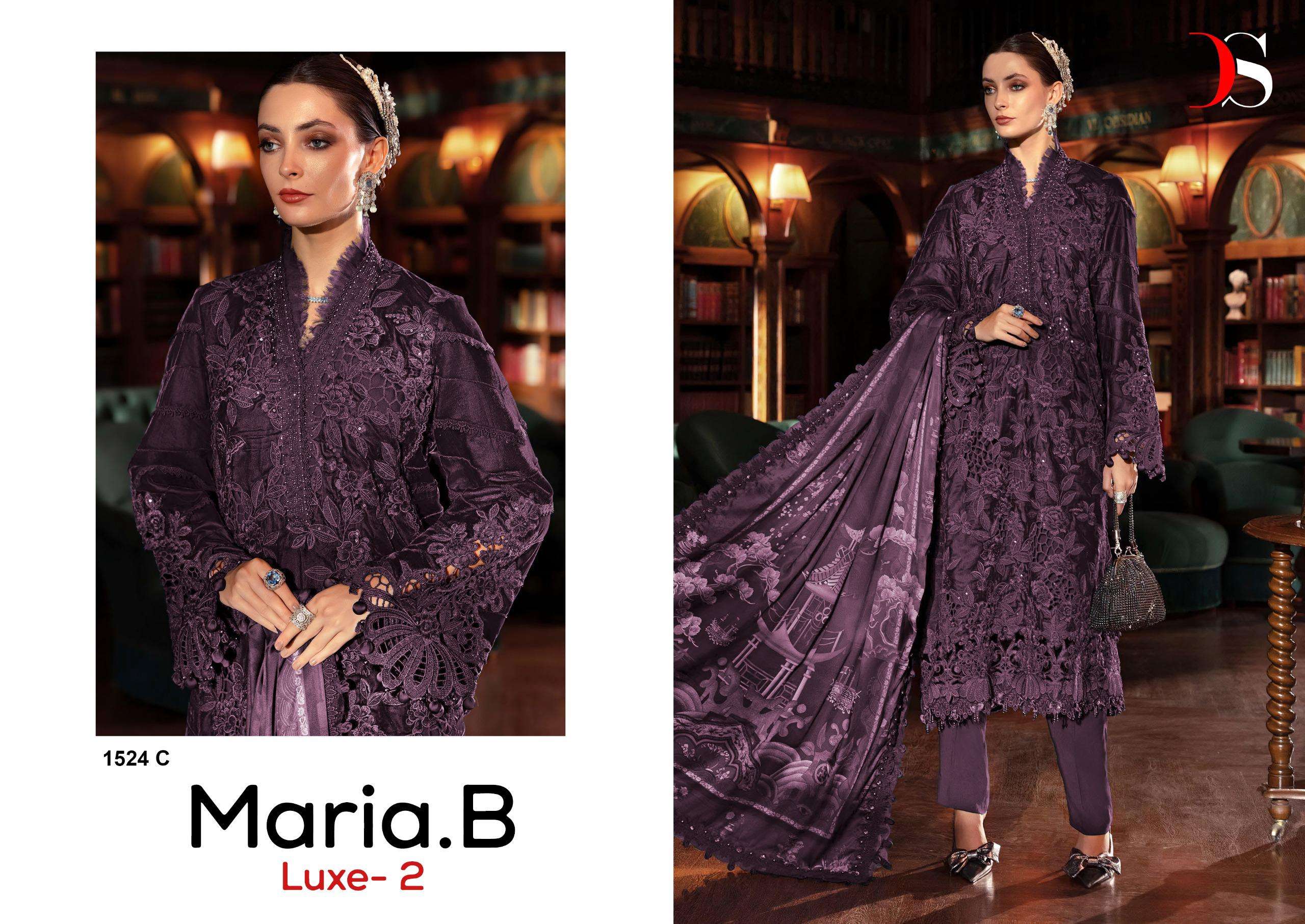 DEEPSY SUITS MARIA B LUXE VOL 2 HIT DESIGN 1524 VISCOSE EMBROIDERY DESIGNER SUIT