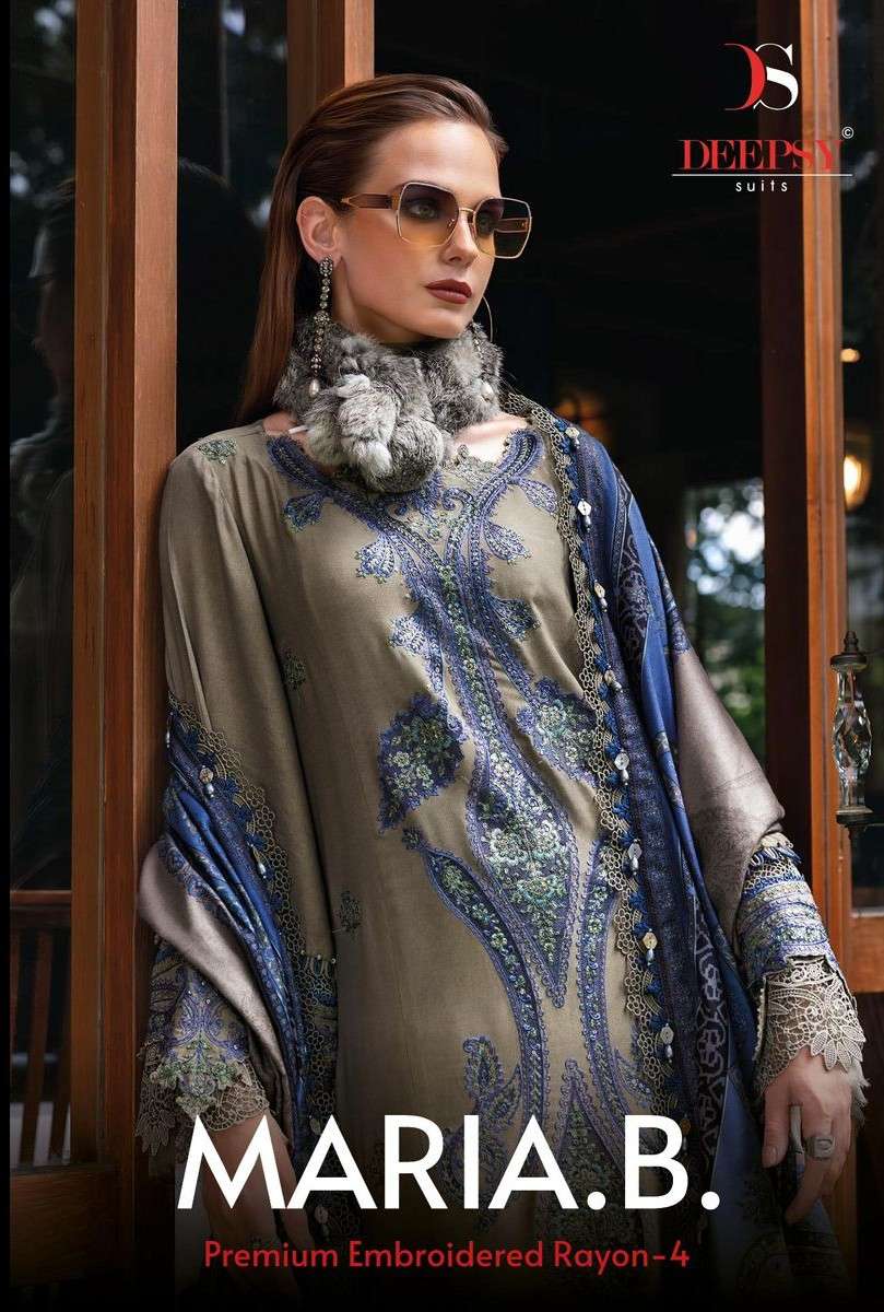 DEEPSY SUITS MARIA B PREMIUM EMBROIDERED RAYON VOL 4 PAKISTANI SUIT