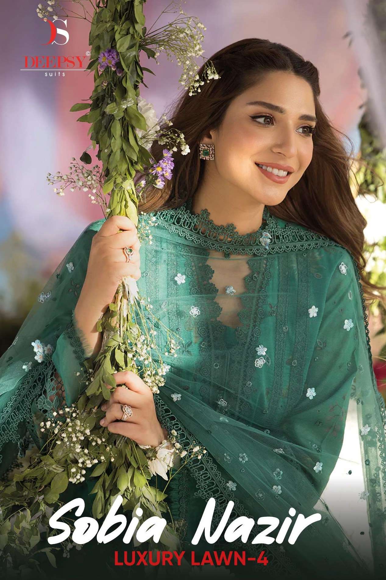 DEEPSY SUITS SOBIA NAZIR LUXURY LAWN 25 VOL 4 COTTON EMBROIDERY DESIGNER SUIT