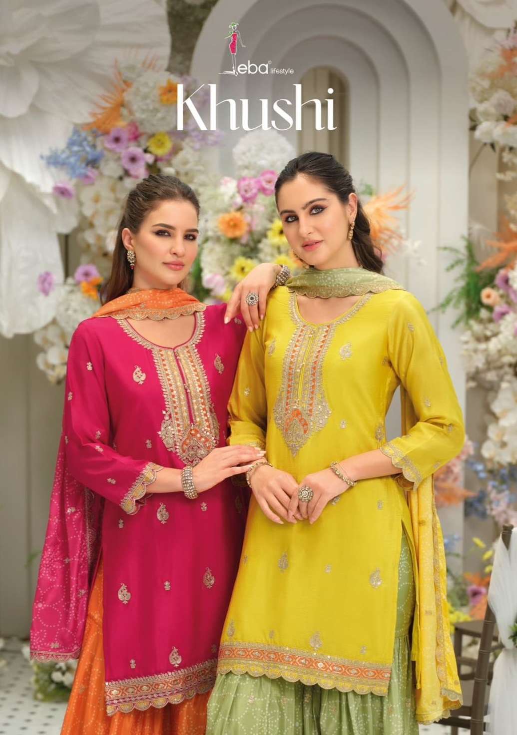 EBA LIFESTYLE KHUSHI HEAVY EMBROIDERED DESIGNER FESTIVE WEAR LADIES SUIT