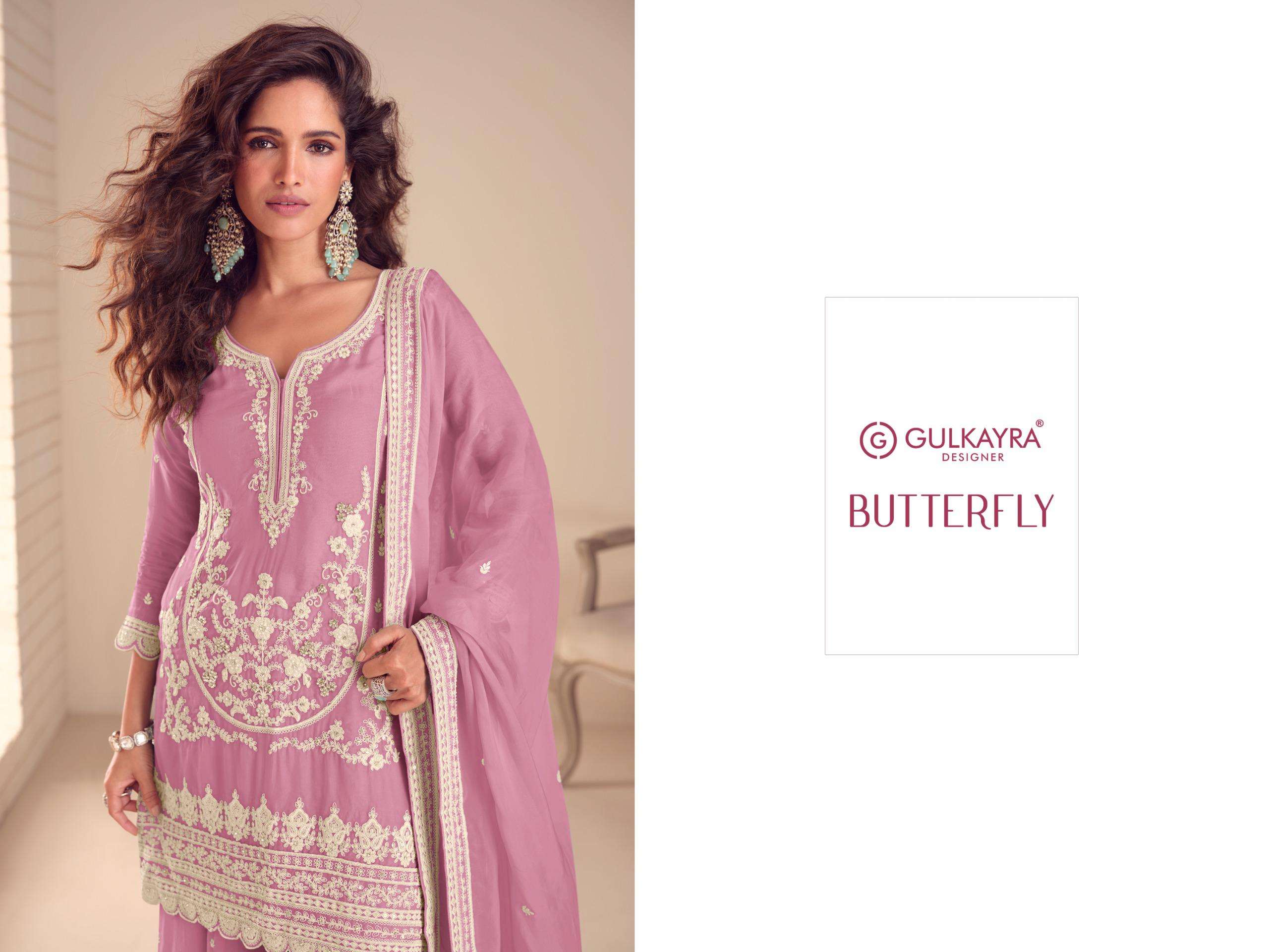 GULKAYRA DESIGNER BUTTERFLY HEAVY ELEGANT DESIGNER WEDDING WEAR READY MADE LADIES SUIT