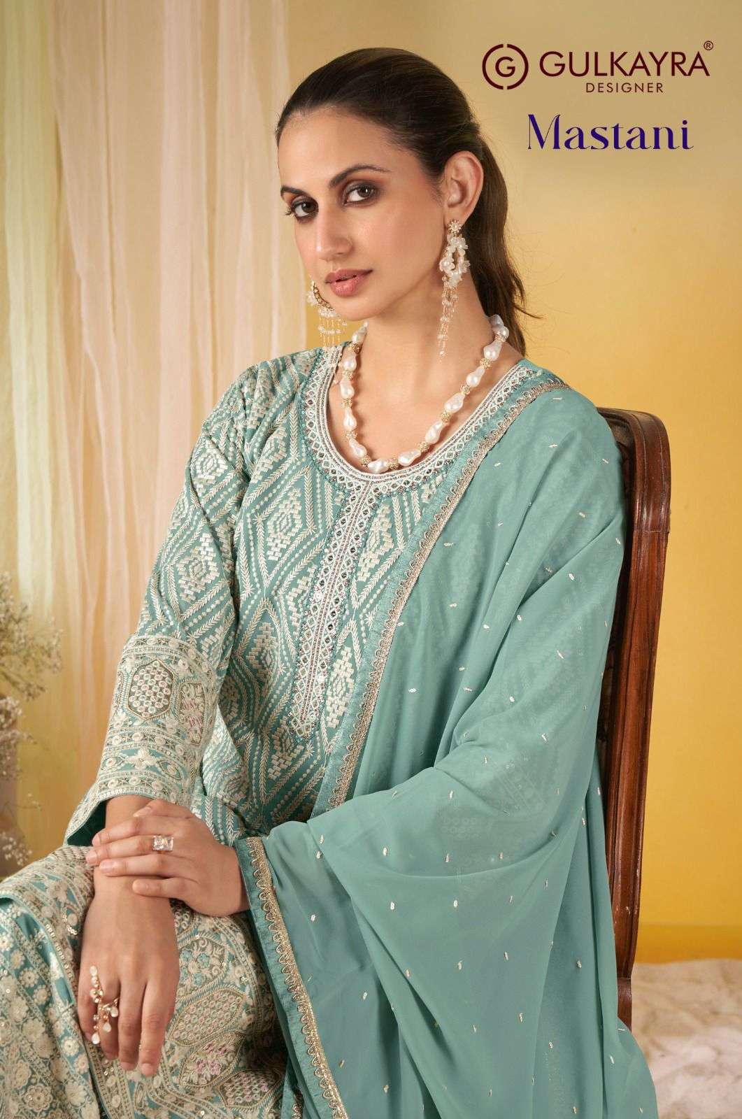 GULKAYRA DESIGNER MASTANI GEORGETTE HEAVY DESIGNER WEDDING WEAR LADIES SUIT