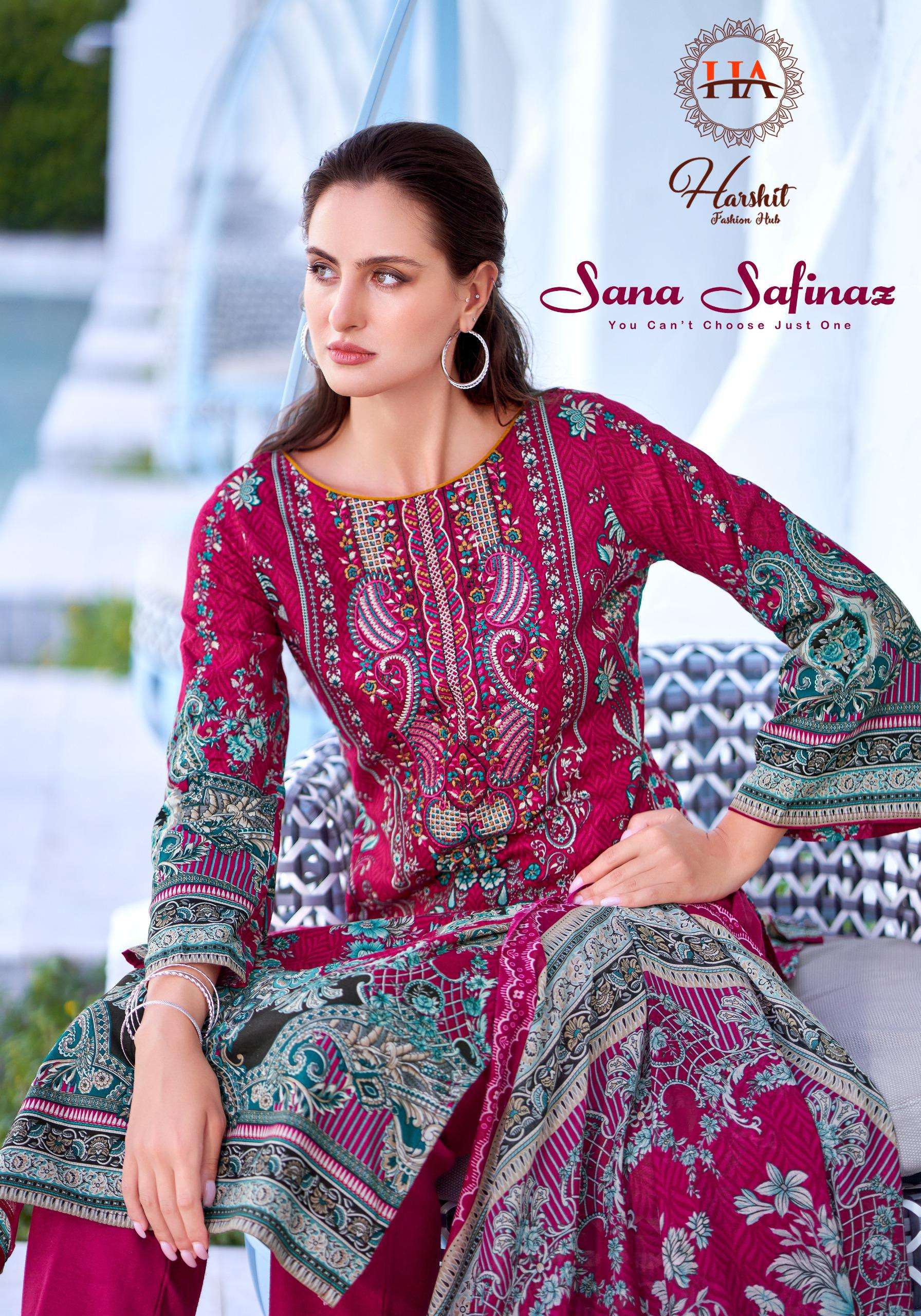 HARSHIT FASHION HUB SANA SAFINAZ COTTON DIGITAL PRINTS WITH FANCY WORK SUIT