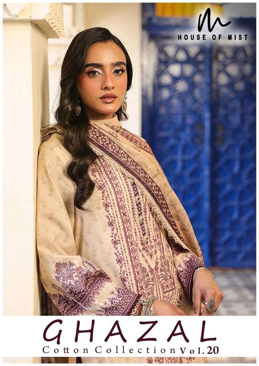 HOUSE OF MIST GHAZAL COTTON COLLECTION VOL 20 DIGITAL PRINTS COTTON SALWAR SUIT