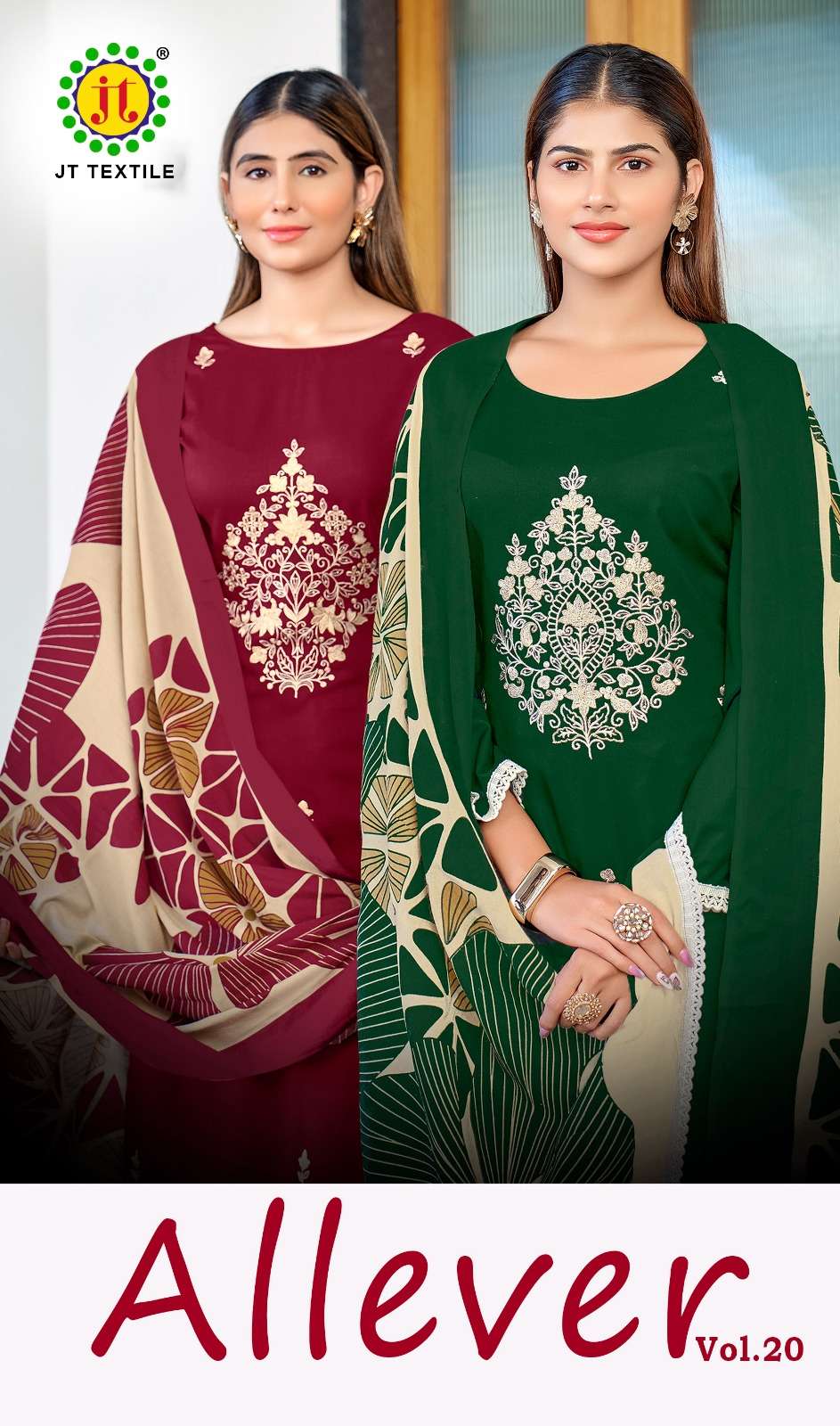 JT ALL EVER VOL 20 RAYON FANCY WORKS LADIES SALWAR SUIT