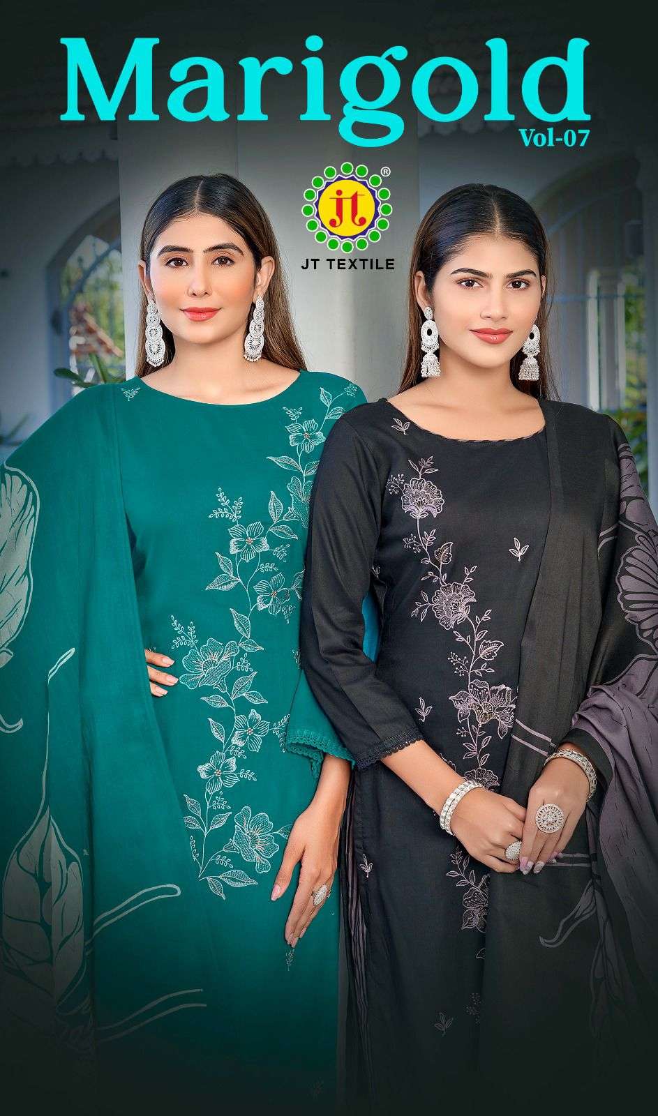 JT MARIGOLD VOL 7 RAYON FANCY WORKS LADIES SALWAR SUIT