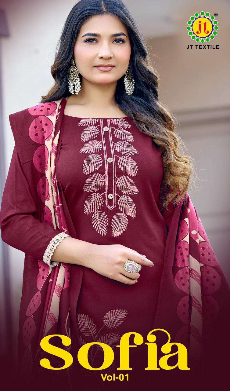 JT SOFIA RAYON FANCY PREMIUM WORKS LADIES SALWAR SUIT