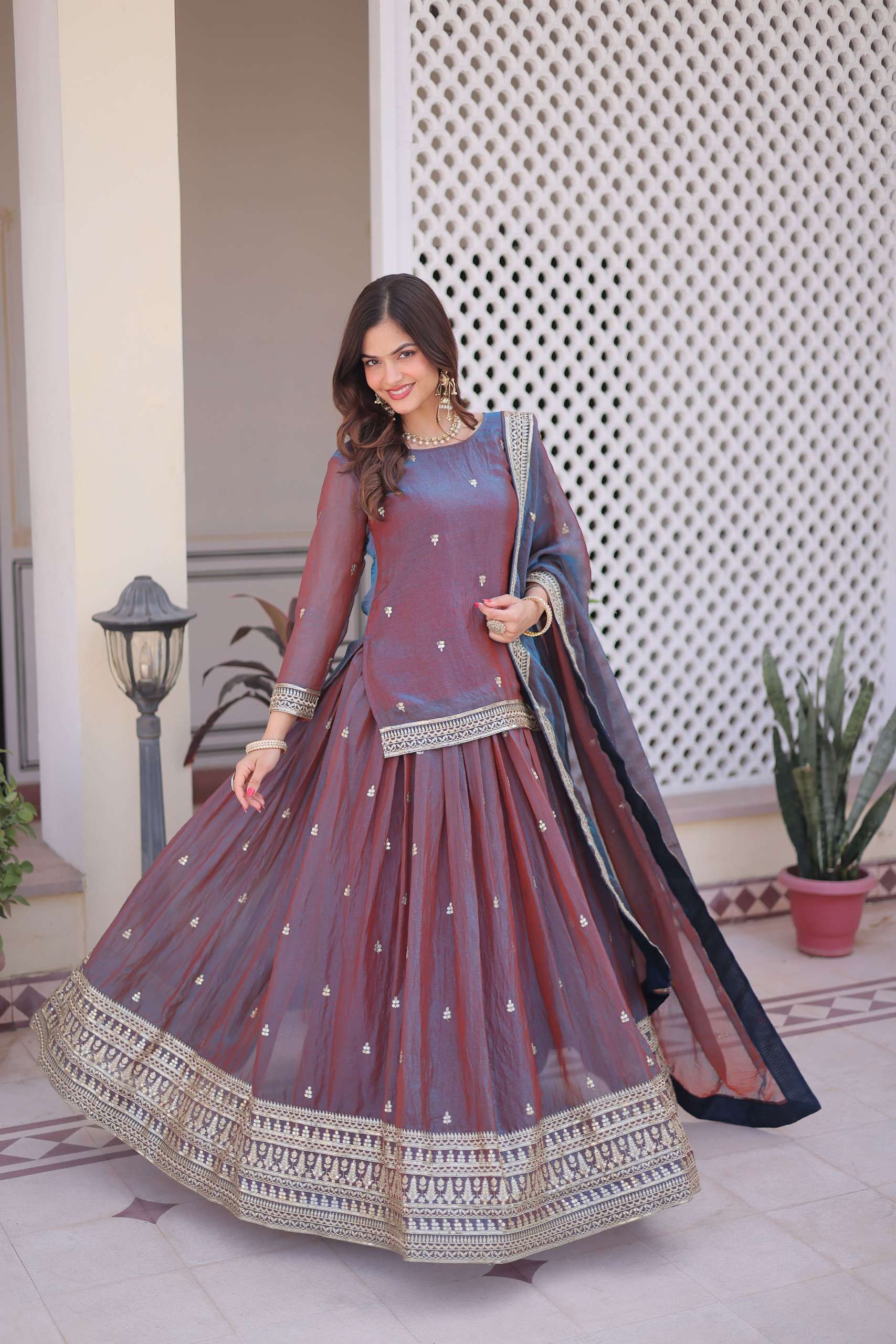 KA 5065 HEAVY BEAUTIFUL FESTIVE SEASON WEAR TOP WITH LEHENGA AND DUPATTA SET 