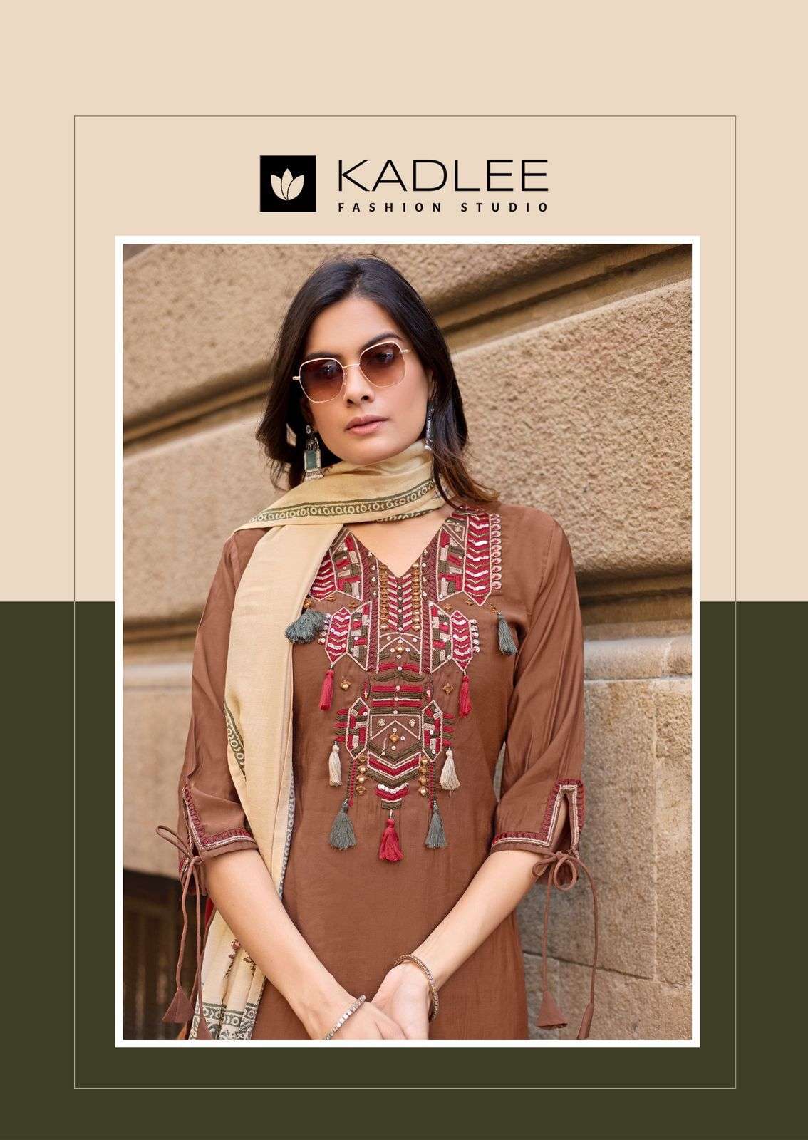 KADLEE FASHION SHAGUN SILK WITH FANCY WORKS LADIES 3PCS SET COLLECTION 
