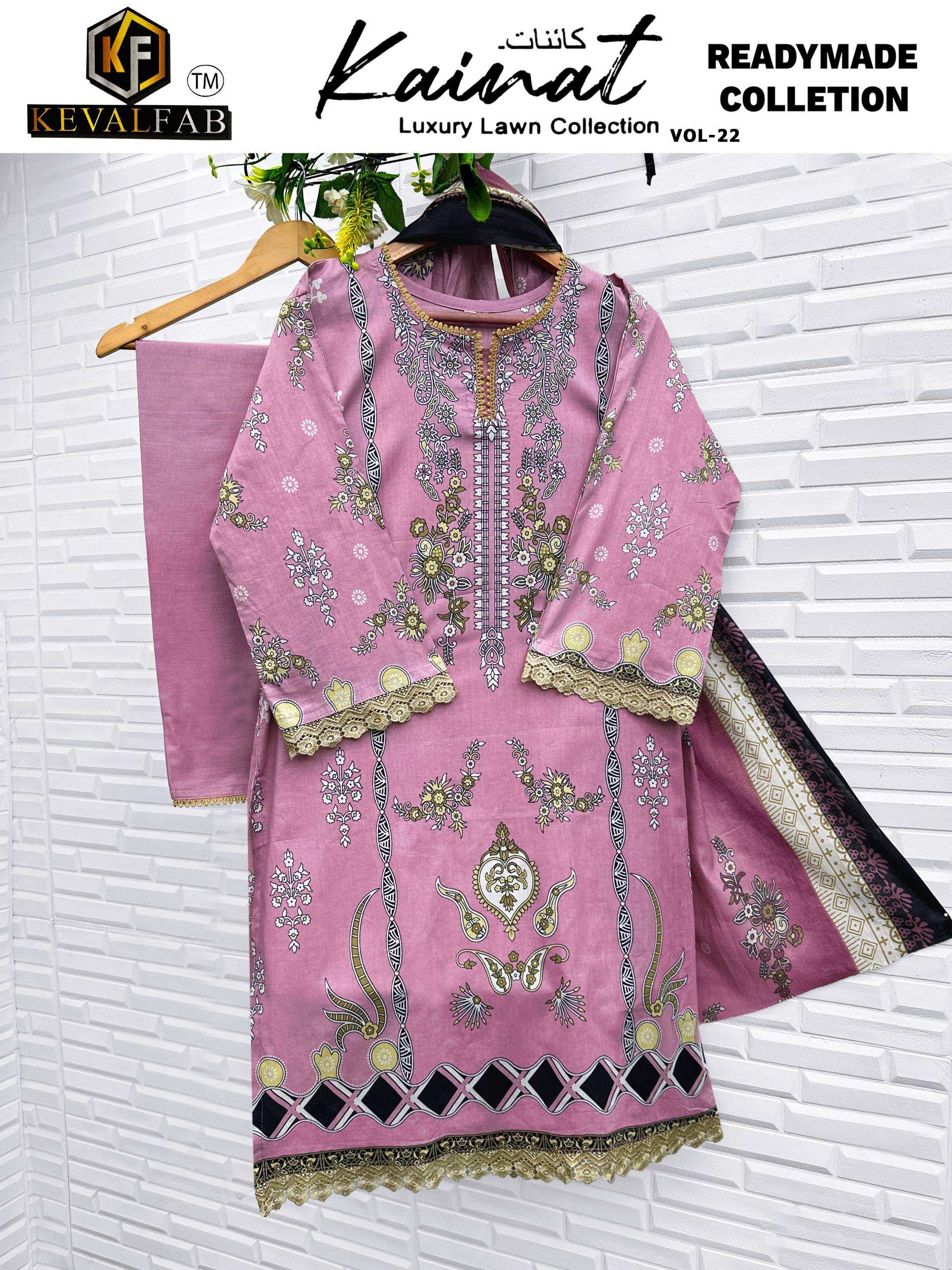 KEVAL FAB KAINAT VOL 22 READY MADE COLLECTION 