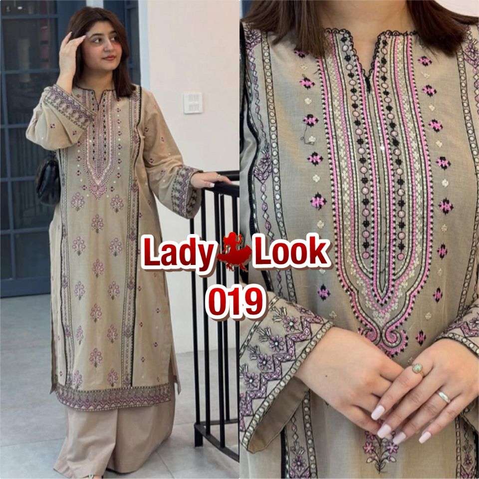 LADY LOOK 019 FOX GEORGETTE DESIGNER PARTY WEAR LOOK LADIES SUIT