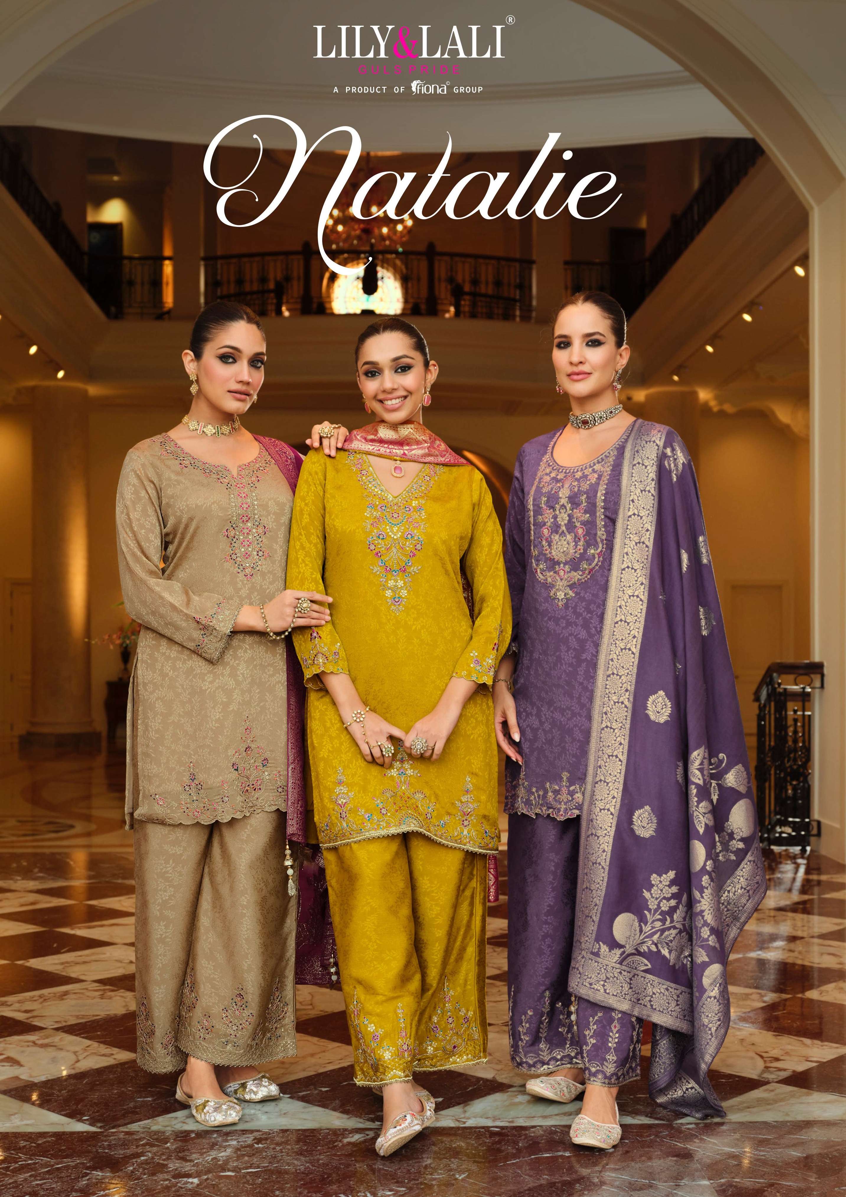 LILA AND LALI NATALIE JACQUARD DESIGNER FESTIVE WEAR LADIES SUIT