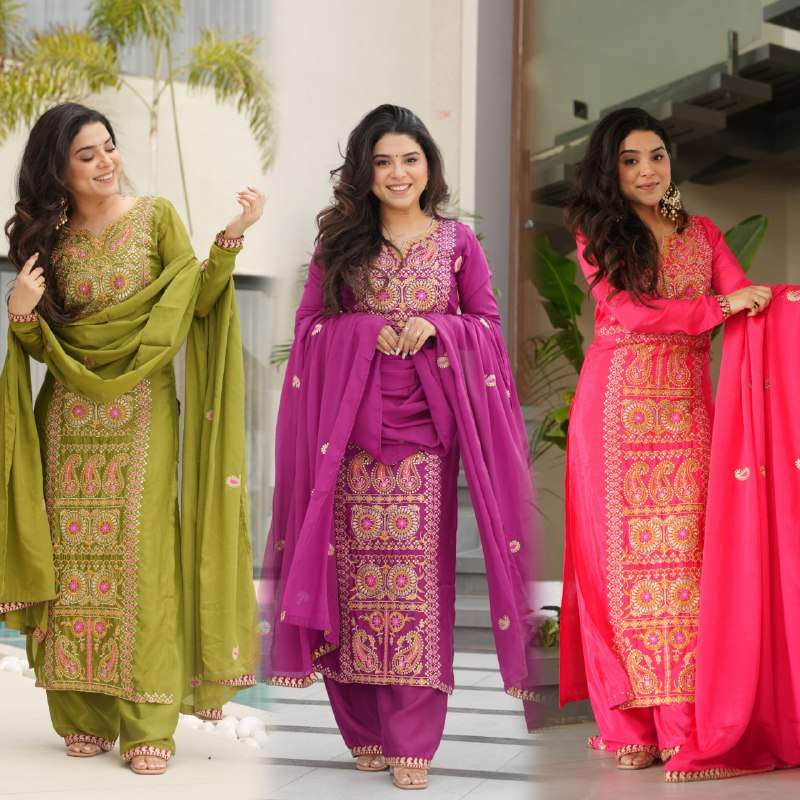 LW 9306 SILK DESIGNER FUNCTION WEAR READY MADE LADIES SUIT