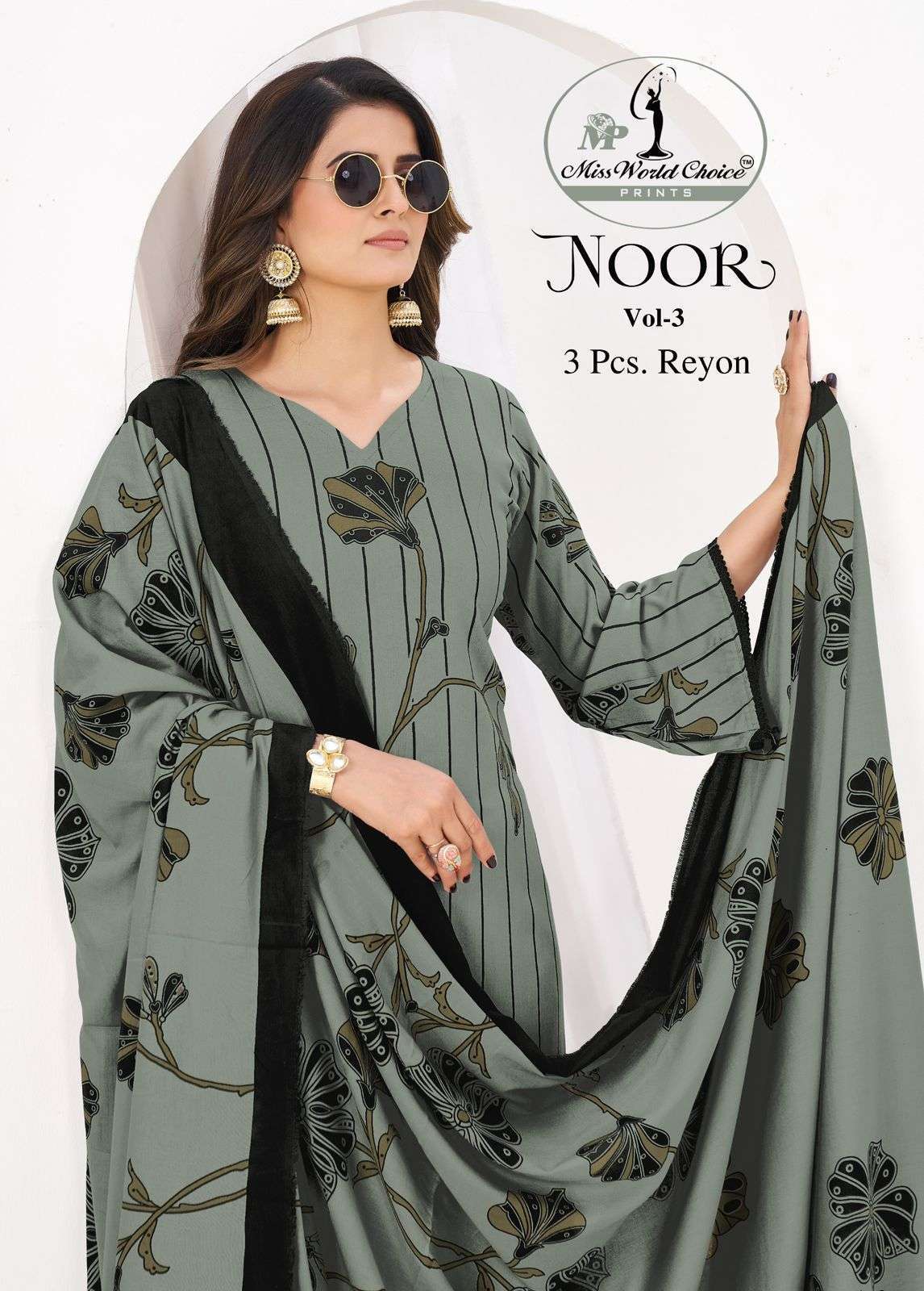 MISS WORLD CHOICE NOOR VOL 3 RAYON DIGITAL PRINTS LADIES SALWAR SUIT