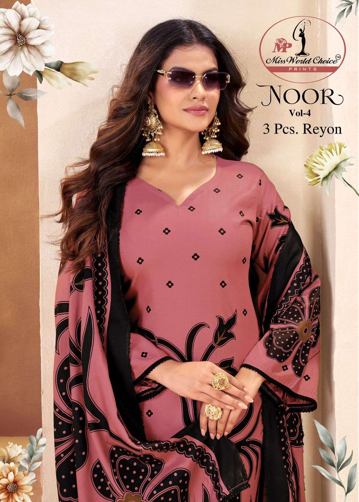 MISS WORLD CHOICE NOOR VOL 4 RAYON DIGITAL PRINTS LADIES SALWAR SUIT