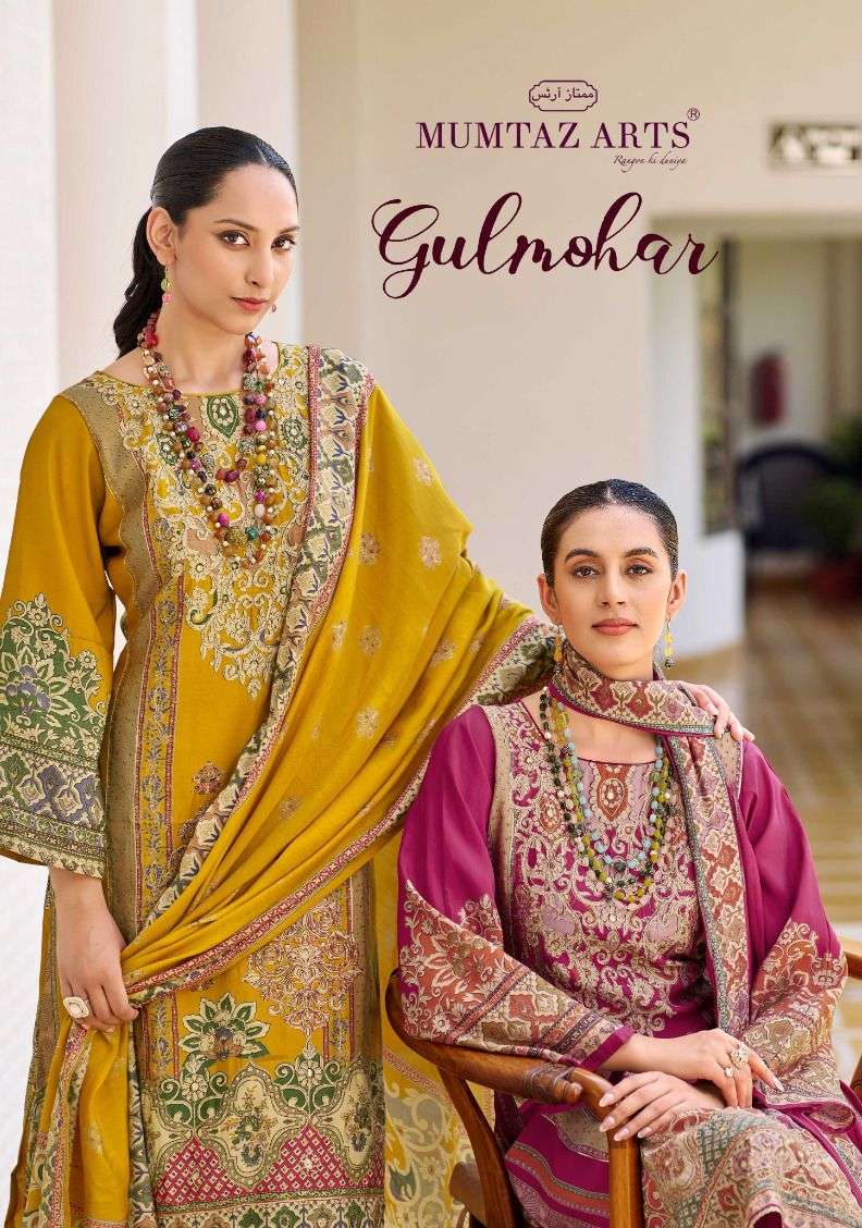 MUMTAZ ARTS GULMOHAR VISCOSE DIGITAL PRINT WITH FANCY WORK SUIT