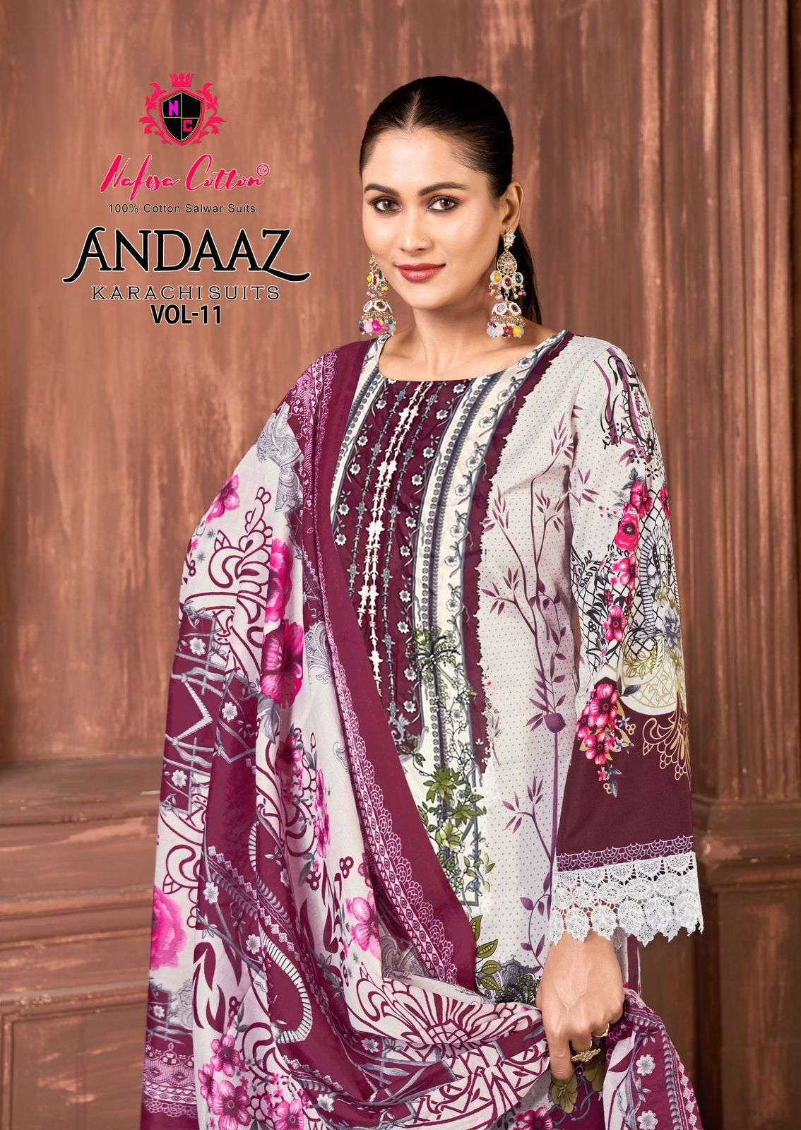 NAFISA COTTON ANDAAZ KARACHI SUITS VOL 11 COTTON DIGITAL PRINT DRESS