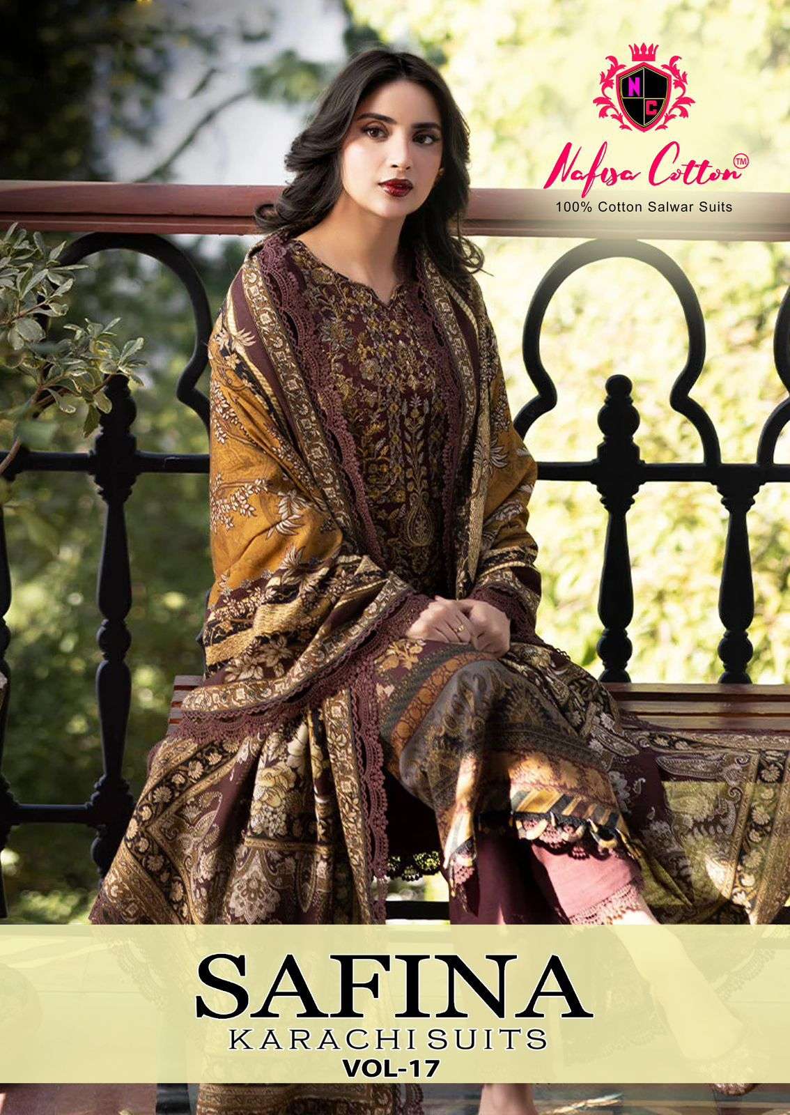 NAFISA COTTON SAFINA KARACHI SUITS VOL 17 COTTON DIGITAL STYLE PRINTS SALWAR SUIT