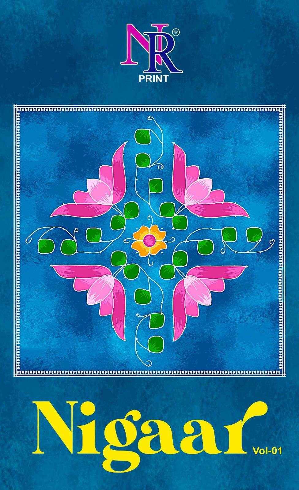 NR PRINT NIGAAR VOL 1 RAYON FOIL PRINT WITH FANCY WORK SUIT