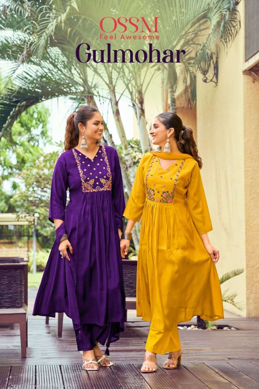 OSSM GULMOHAR FANCY NAIRA CUT STYLE LADIES 3 PIECE SET COLLECTION 