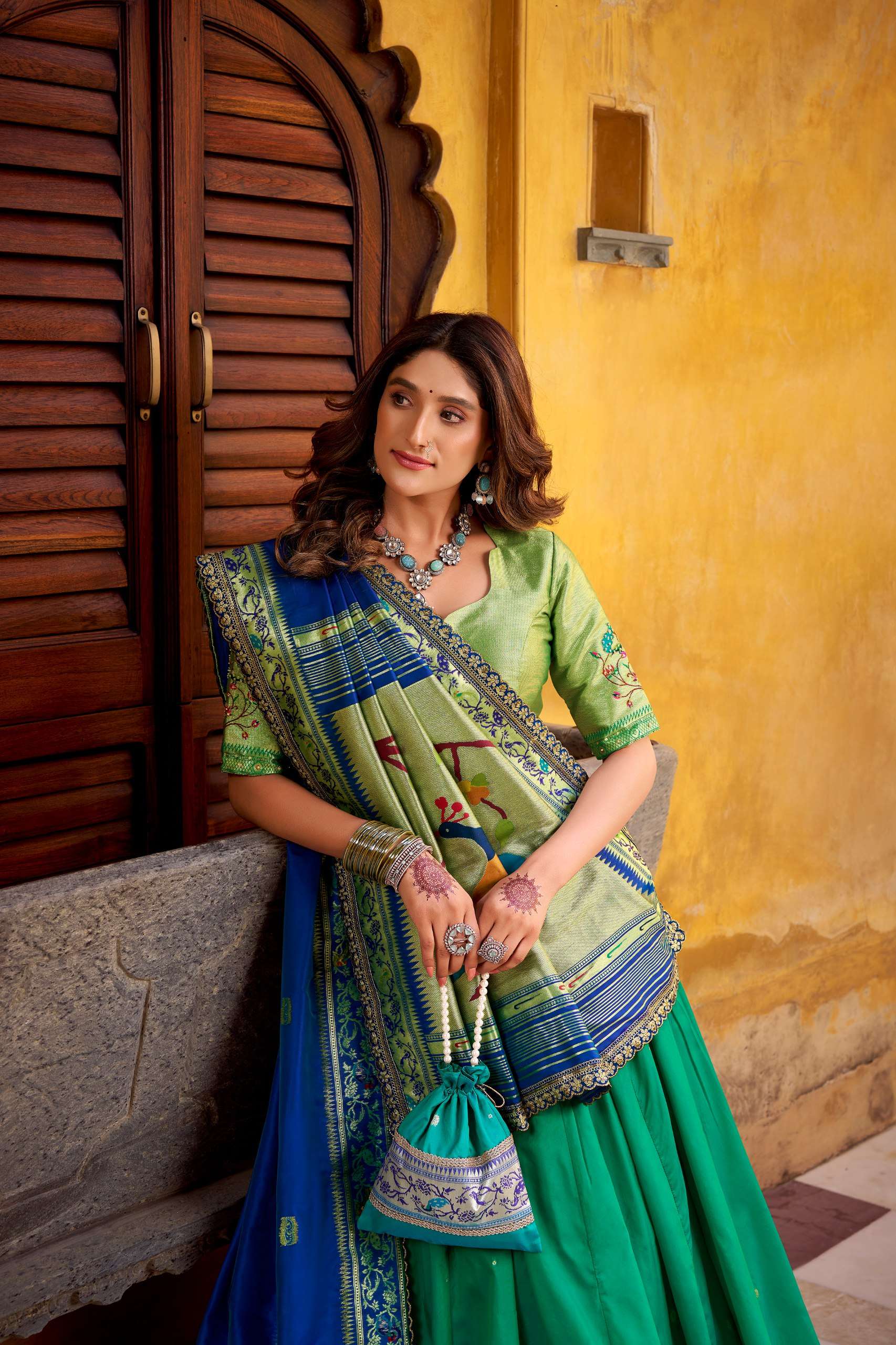 PAITHANI COLLECTION MADHURA SILK DESIGNER FESTIVE WEAR LEHENGA CHOLI 