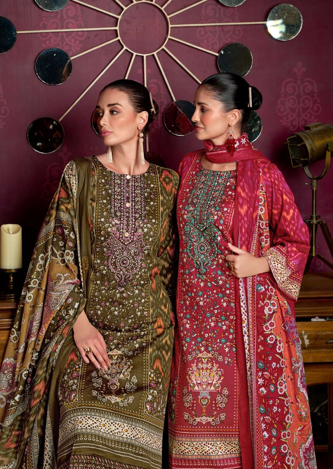PAKIZA PRINTS FARMAISH VOL 6 JAM SATIN PRINT WITH FANCY WORK LADIES SUIT