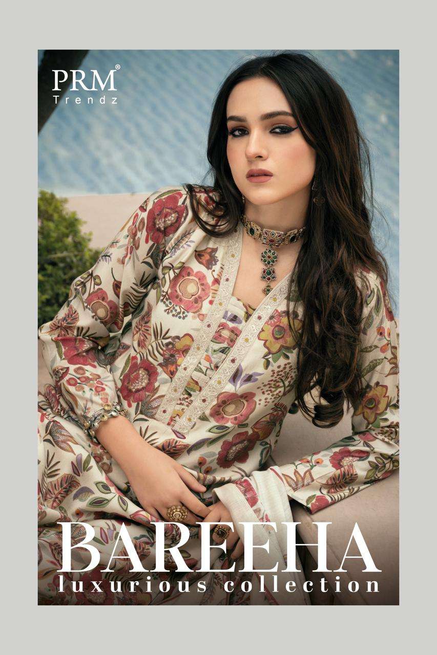 PRM TRENDZ BAREEHA MUSLIN DIGITAL PRINT WITH FANCY WORK SUIT