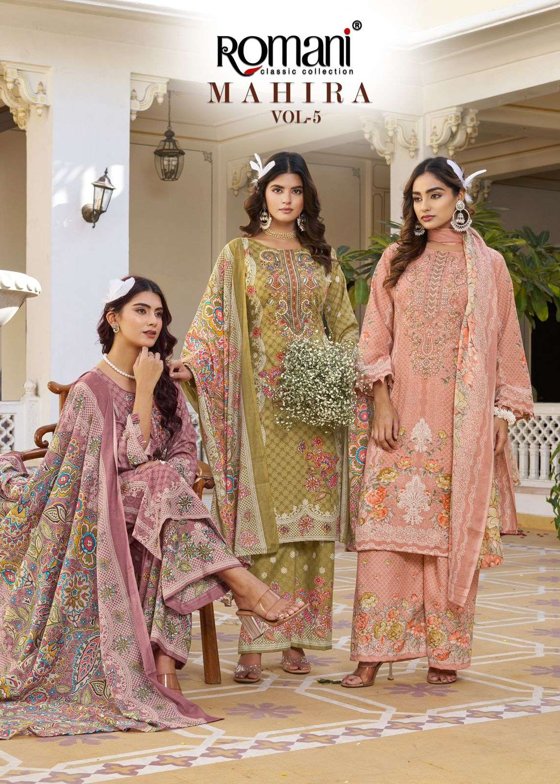 ROMANI MAHIRA VOL 5 COTTON DIGITAL PRINTS WITH FANCY WORK SUIT