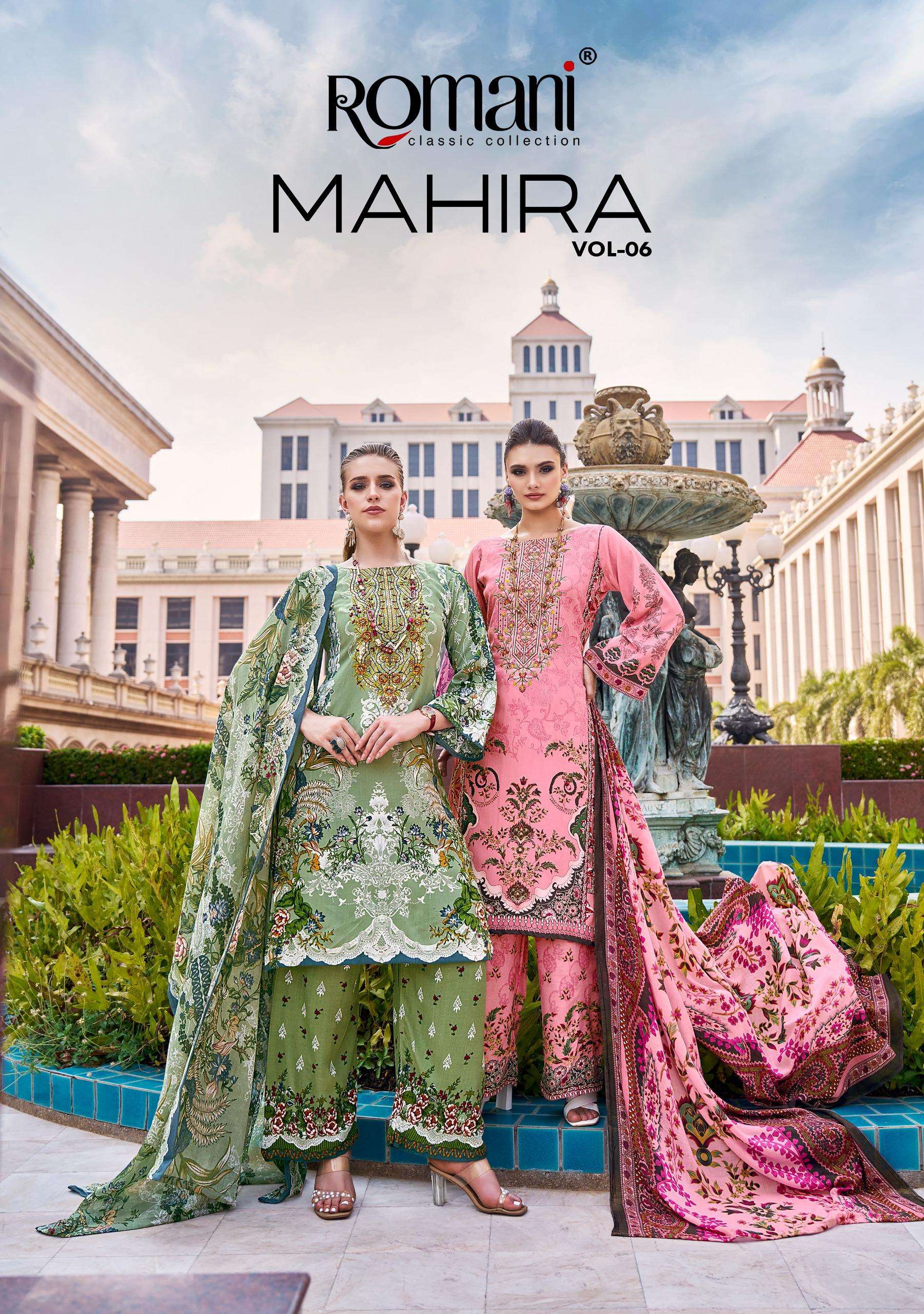 ROMANI MAHIRA VOL 6 COTTON DIGITAL PRINTS WITH FANCY WORK SUIT