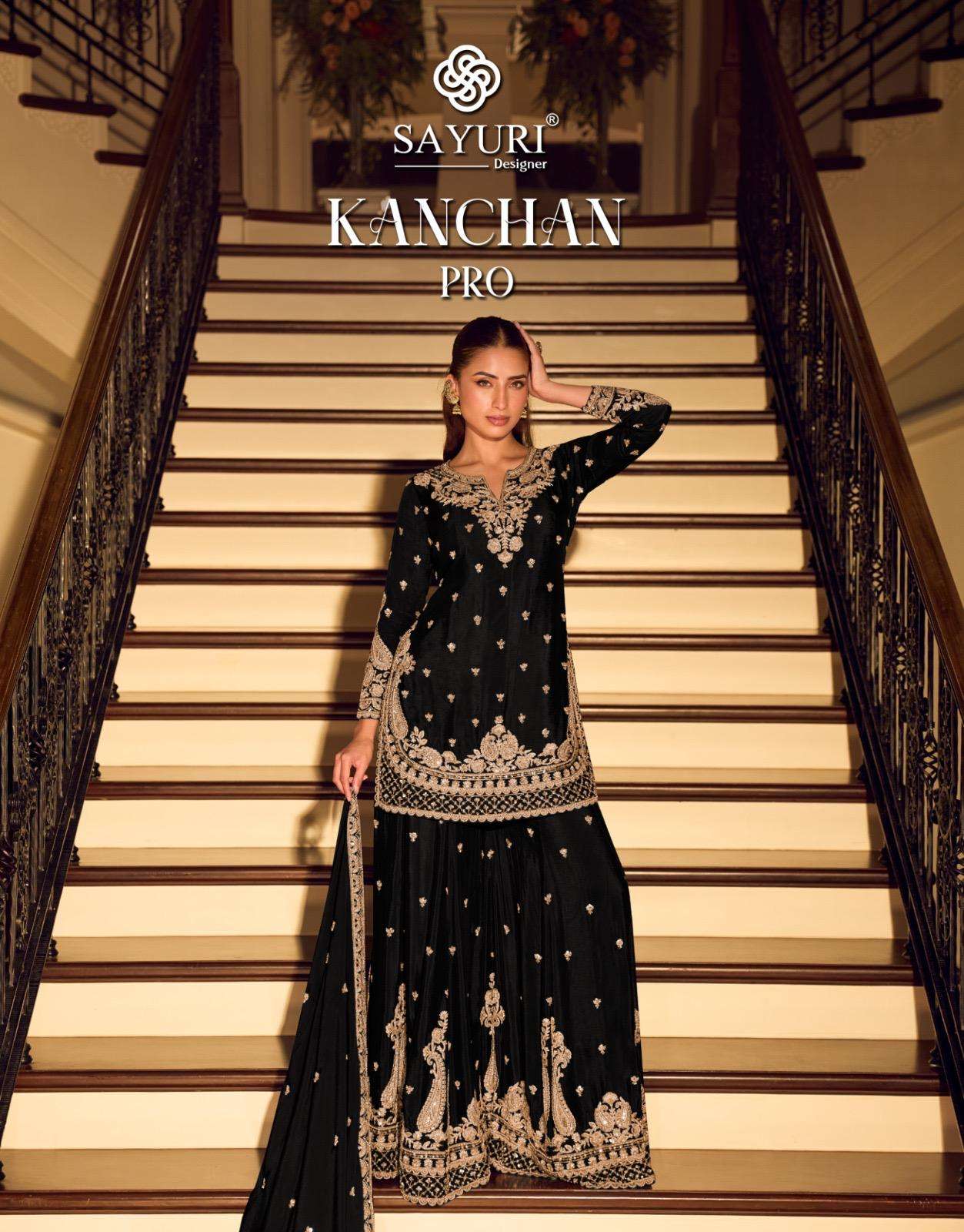 SAYURI DESIGNER KANCHAN PRO SILK HEAVY EMBROIDERD WEDDING WEAR LADIES SUIT