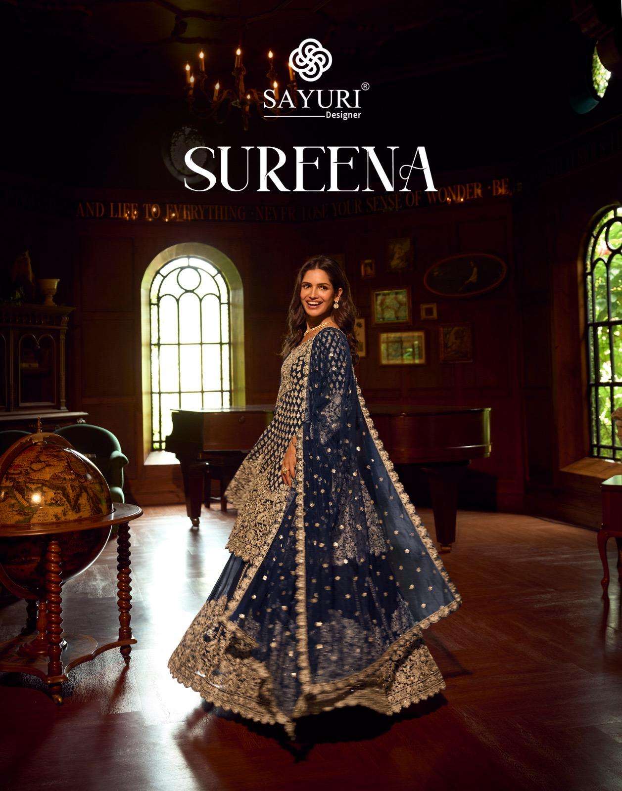 SAYURI DESIGNER SUREENA GEORGETTE DESIGNER HEAVY WEDDING WEAR SUIT