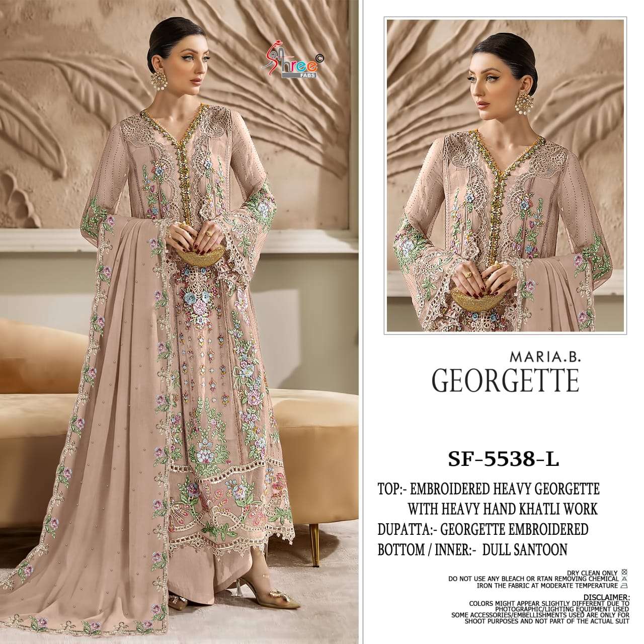 SHREE FABS SF 5538 NEW DESIGNS GEORGETTE HEAVY EMBROIDERED PAKISTANI SUIT
