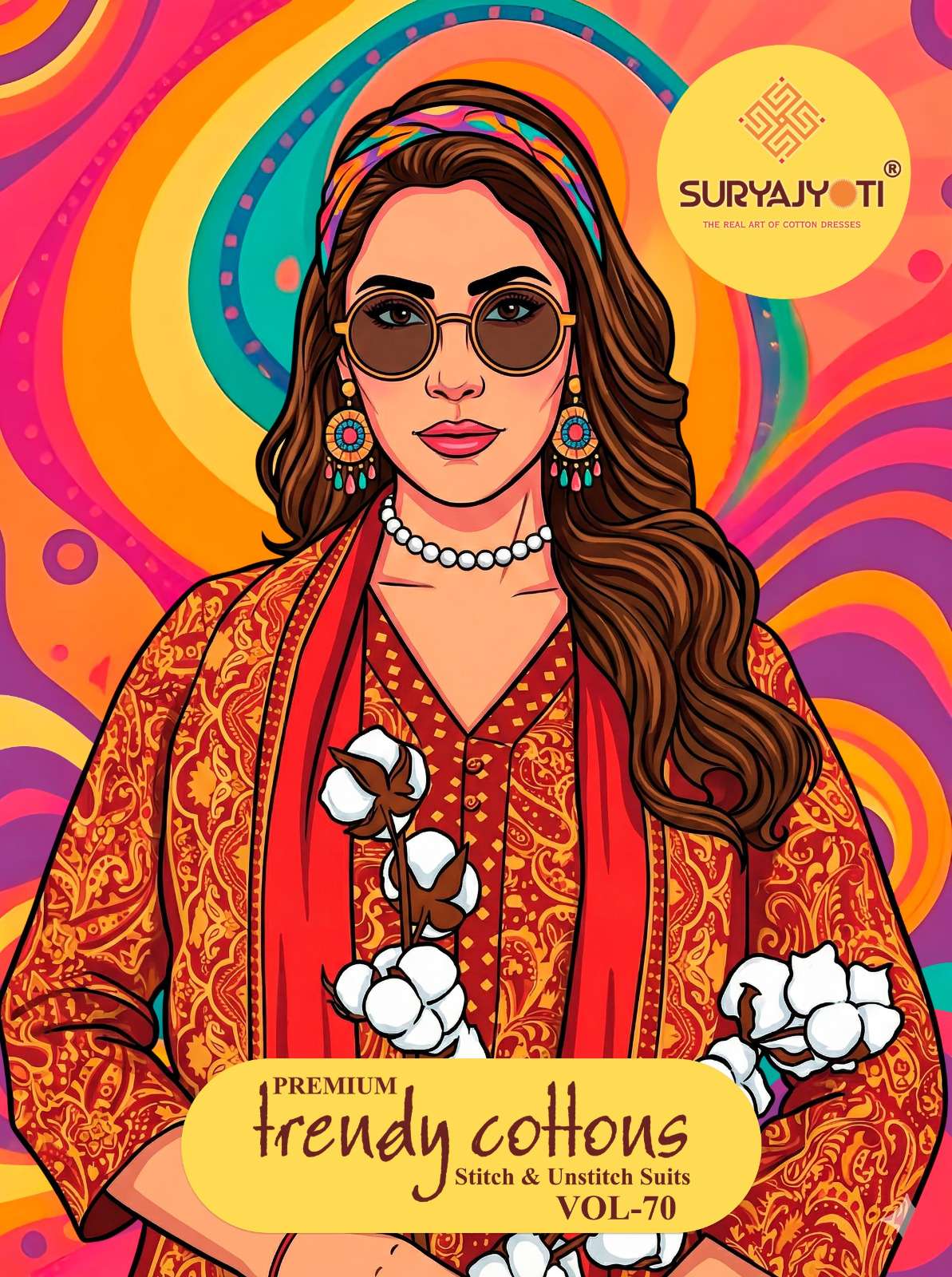 SURYAJYOTI TRENDY COTTON VOL 70 STITCHED COLLECTION	