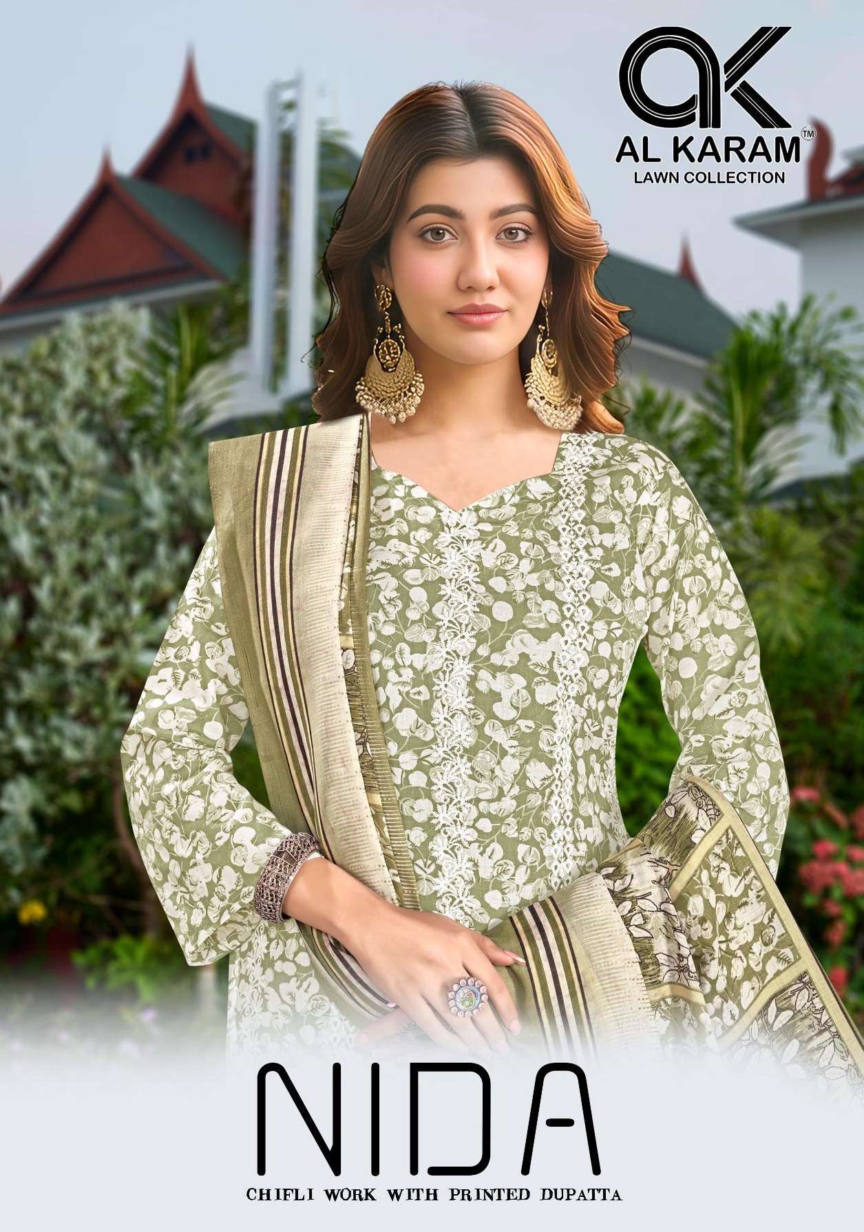 AL KARAM NIDA COTTON EMBROIDERY WORK LADIES SUIT
