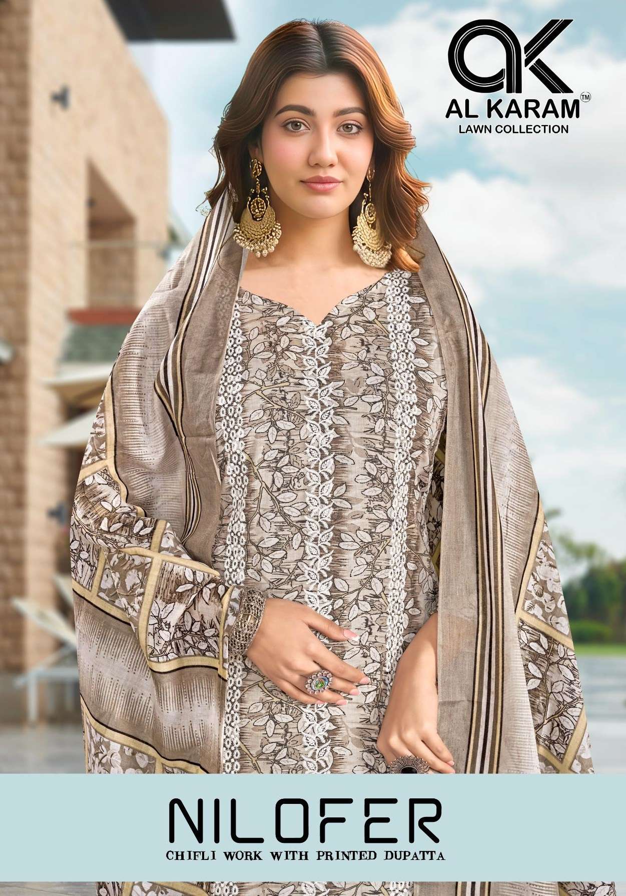 AL KARAM NILOFER COTTON FANCY EMBROIDERY WORK SUIT