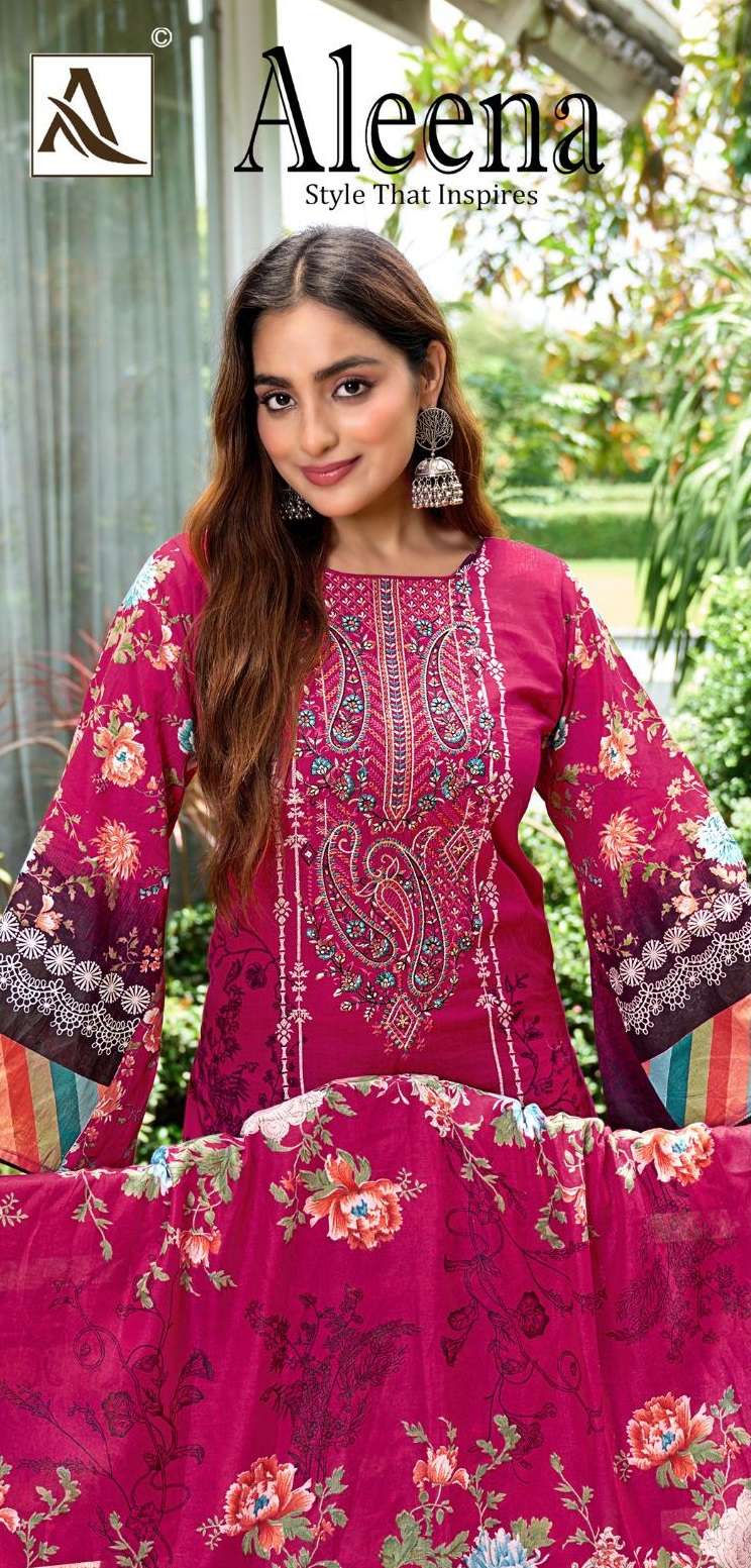 ALOK SUITS ALEENA COTTON DIGITAL PAKISTANI PRINT WITH FANCY WORK SUIT