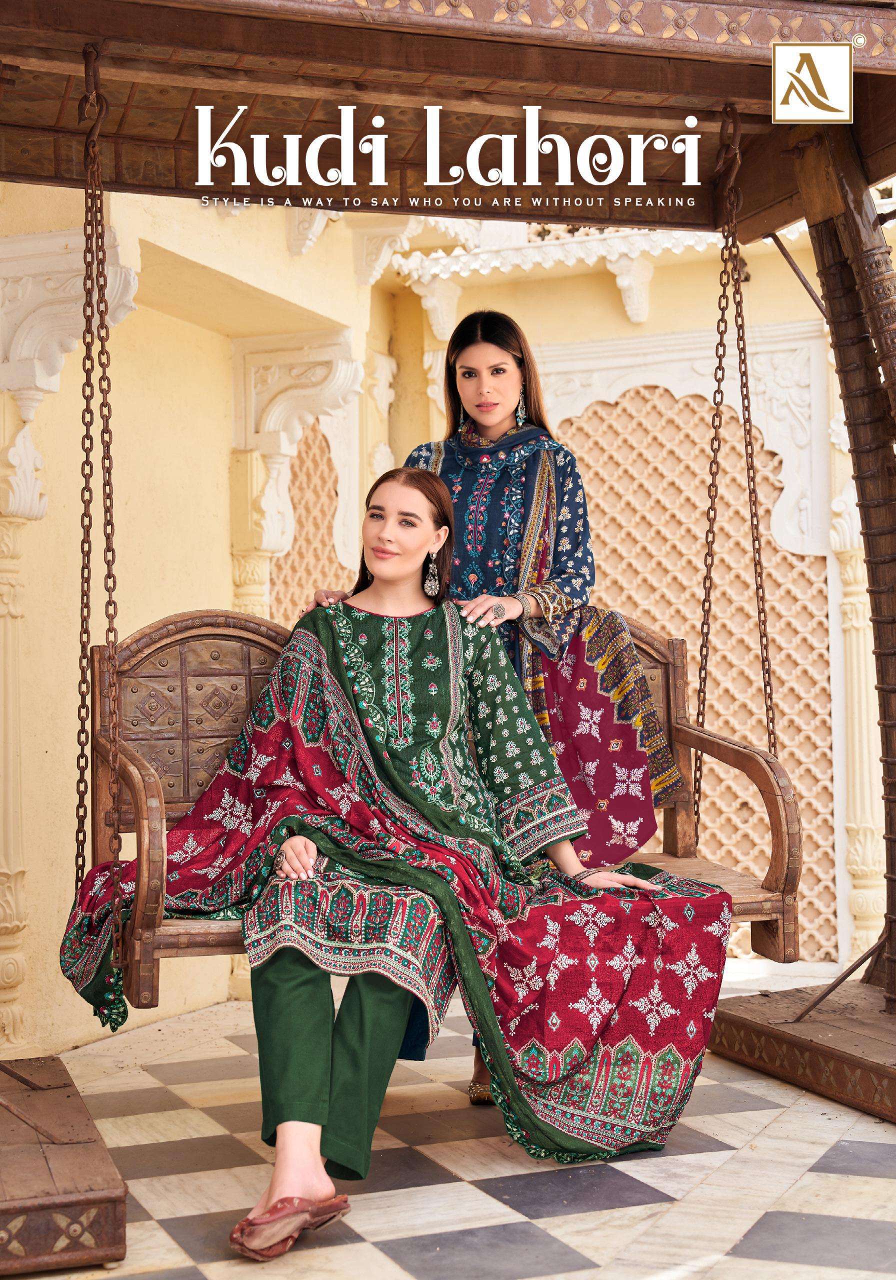 ALOK SUITS KUDI LAHORI COTTON PRINT WITH FANCY EMBROIDERY WORK SUIT